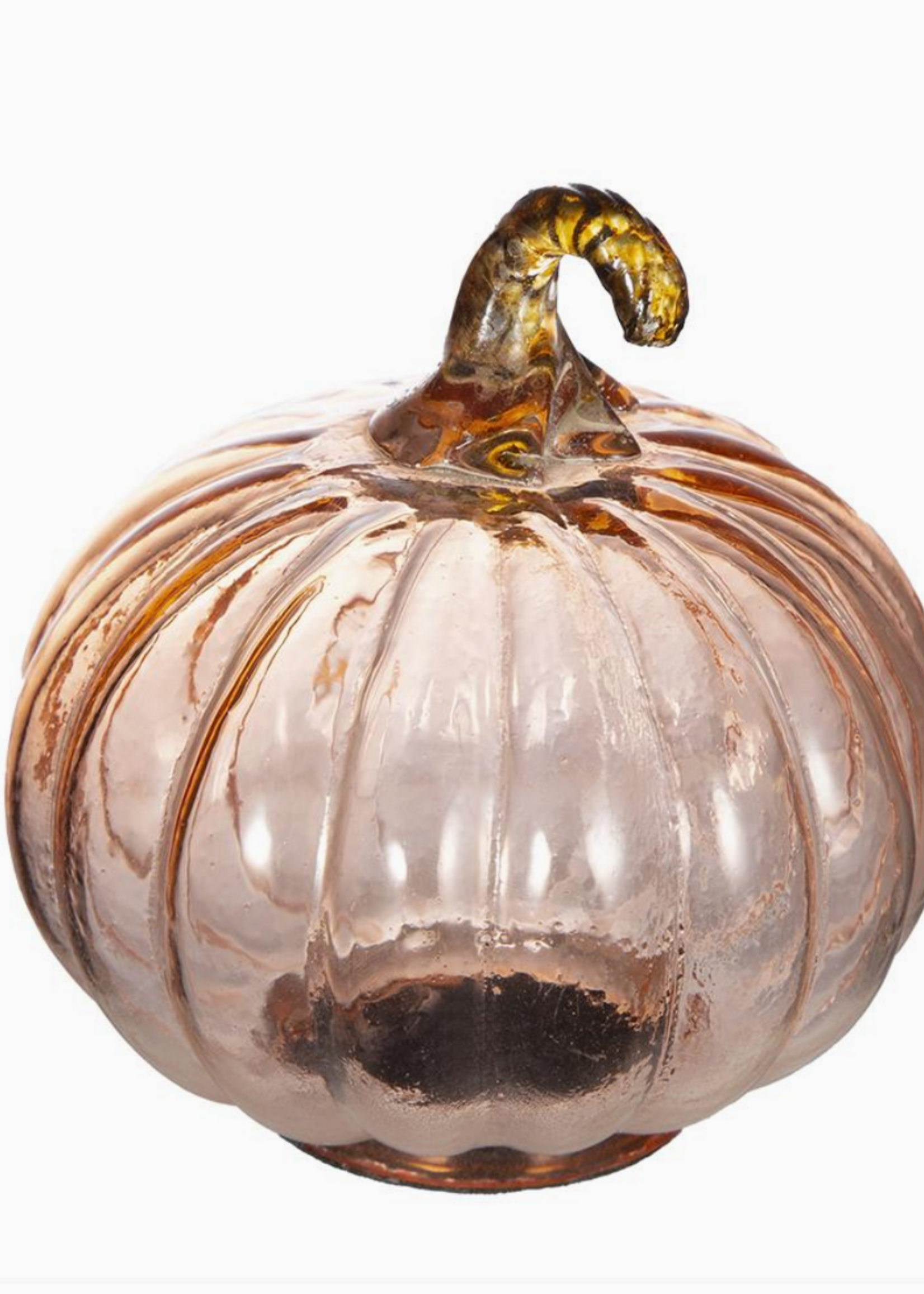 A&B Home Group Inc. D4x5" Amber Glow Glass Pumpkin