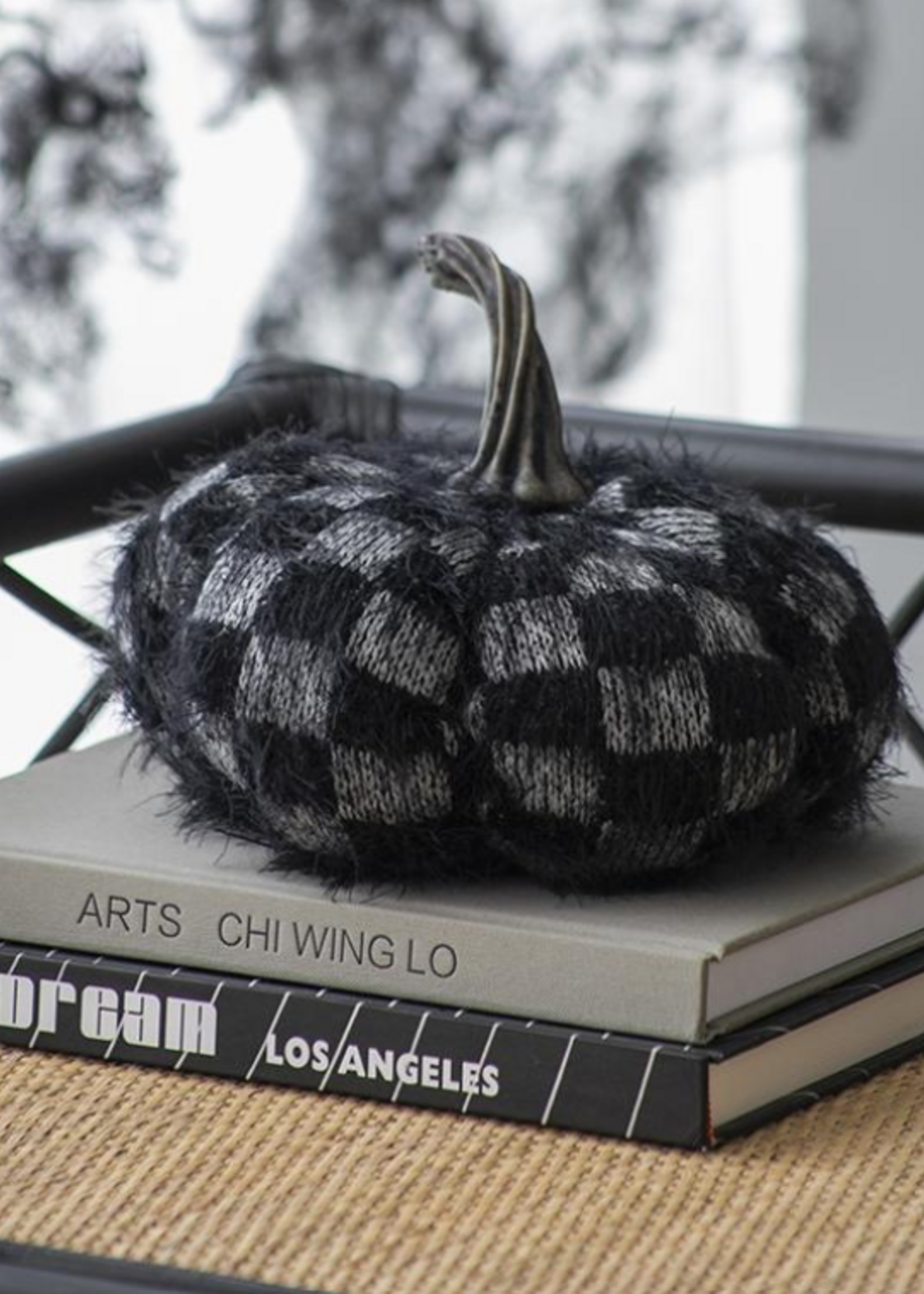 A&B Home Group Inc. Pumpkin Decor - Black Check