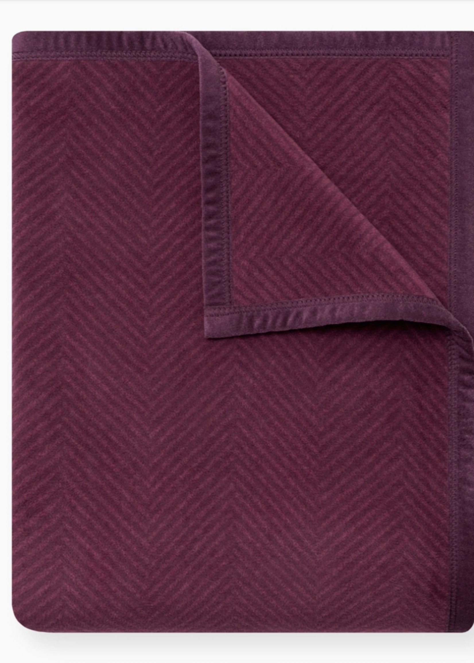 Chappywrap Harborview Herringbone Plum Blanket