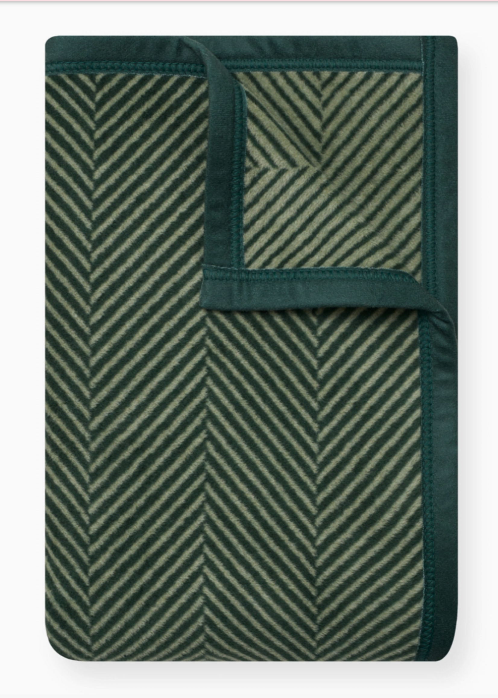 Chappywrap Harborview Herringbone Forset Green Midi Blanket