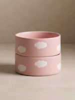 Egg Back Home Pink Cloud Pet Bowl 14cm 2 Piece Set