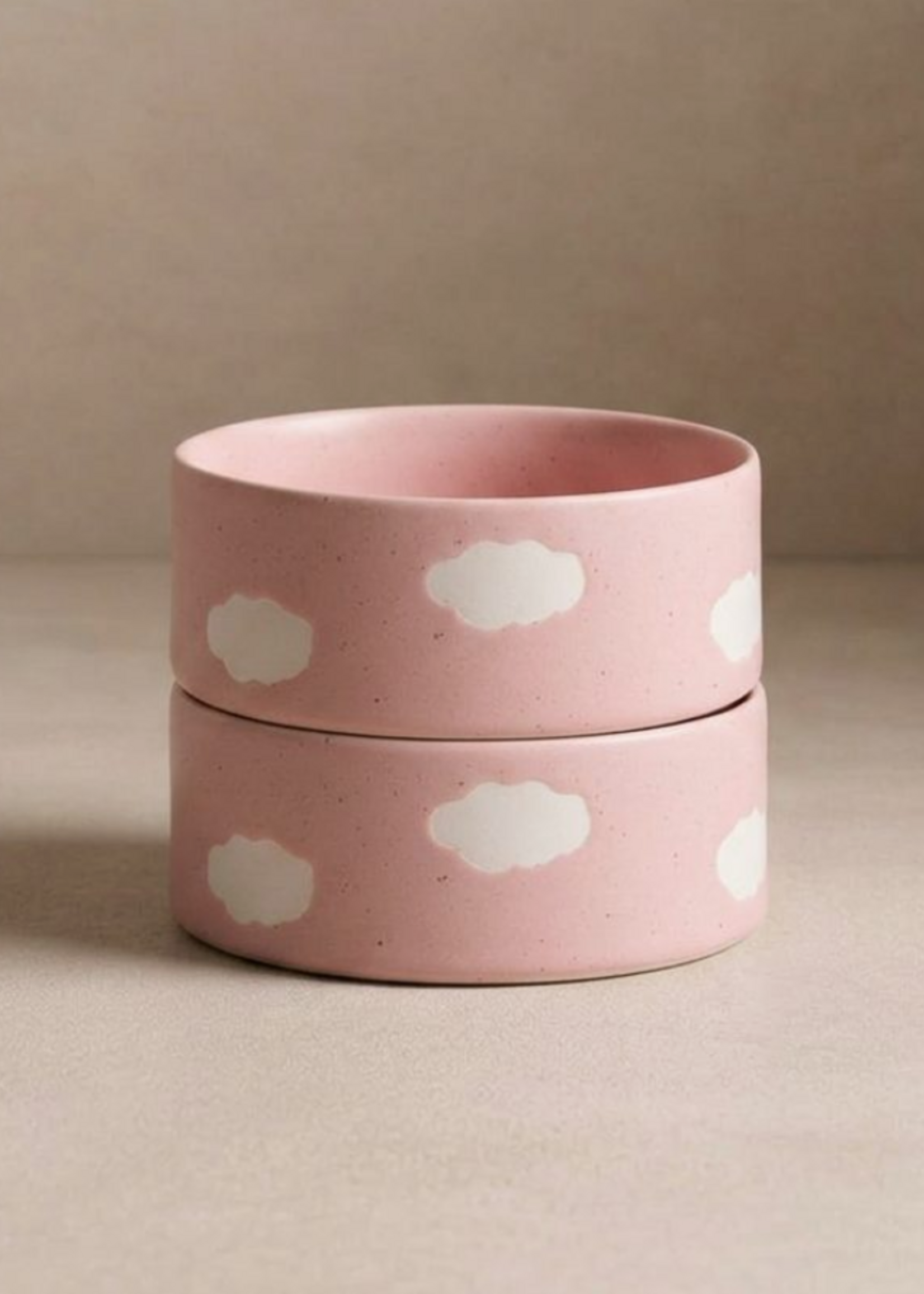 Egg Back Home Pink Cloud Pet Bowl 14cm 2 Piece Set