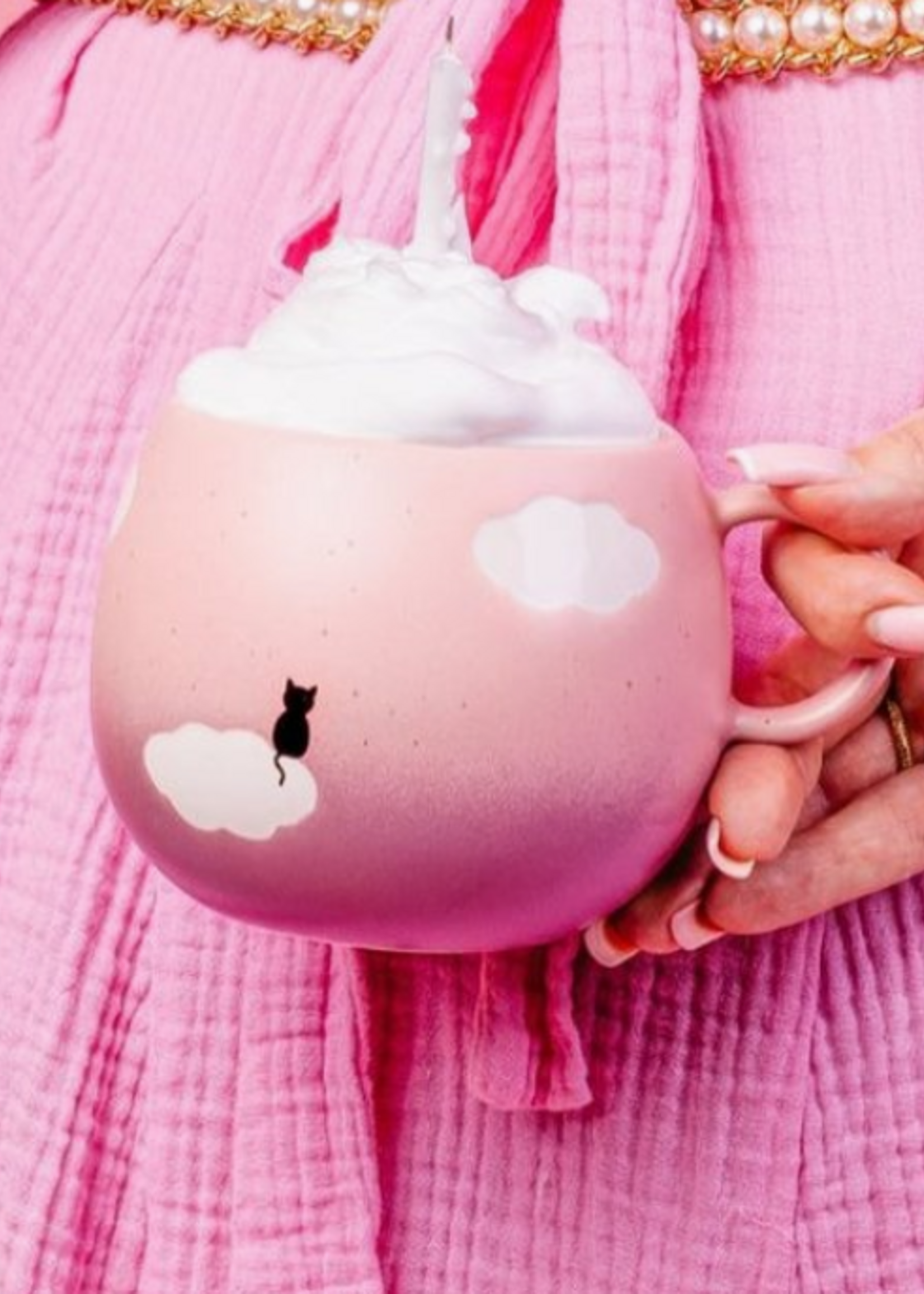 Egg Back Home Pinklac Cloud Mug 500ml Meow Halloween Collection