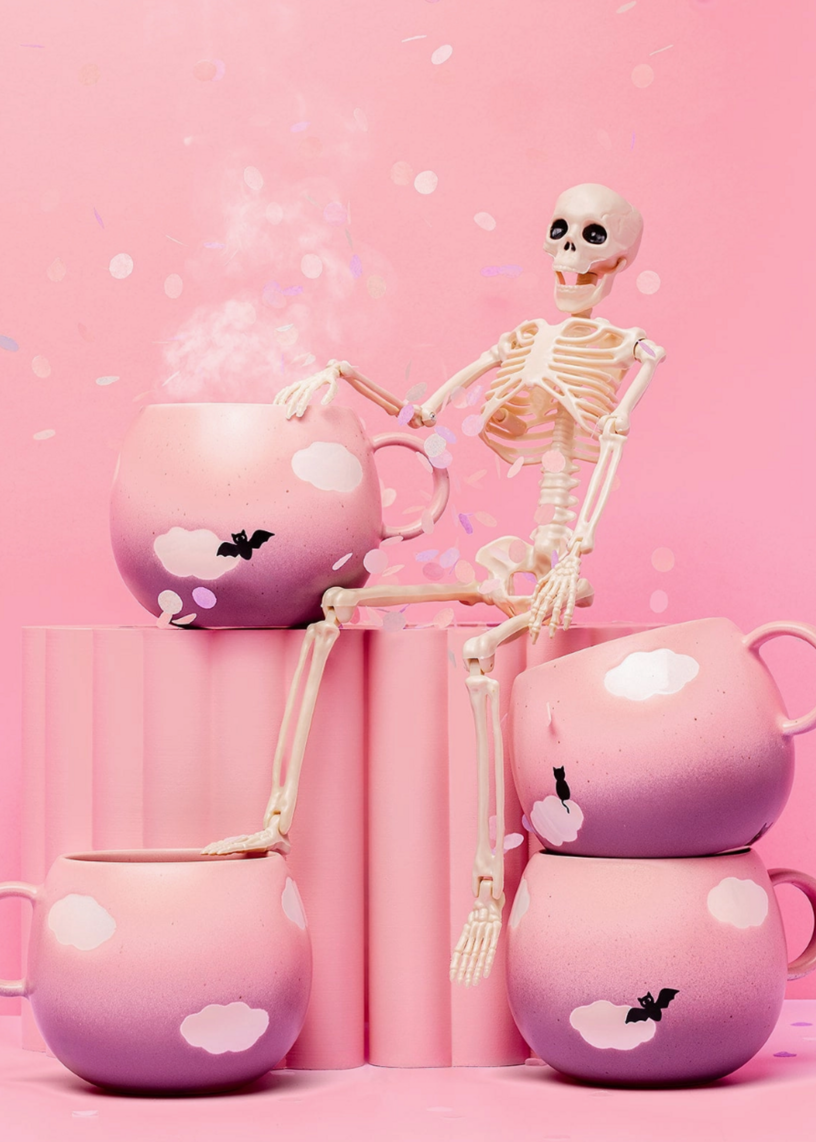 Egg Back Home Pinklac Cloud Mug 500ml Meow Halloween Collection