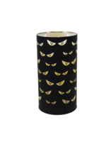 Creative Co-Op Etched Spooky Eyes, Matte Black & Gold Finish