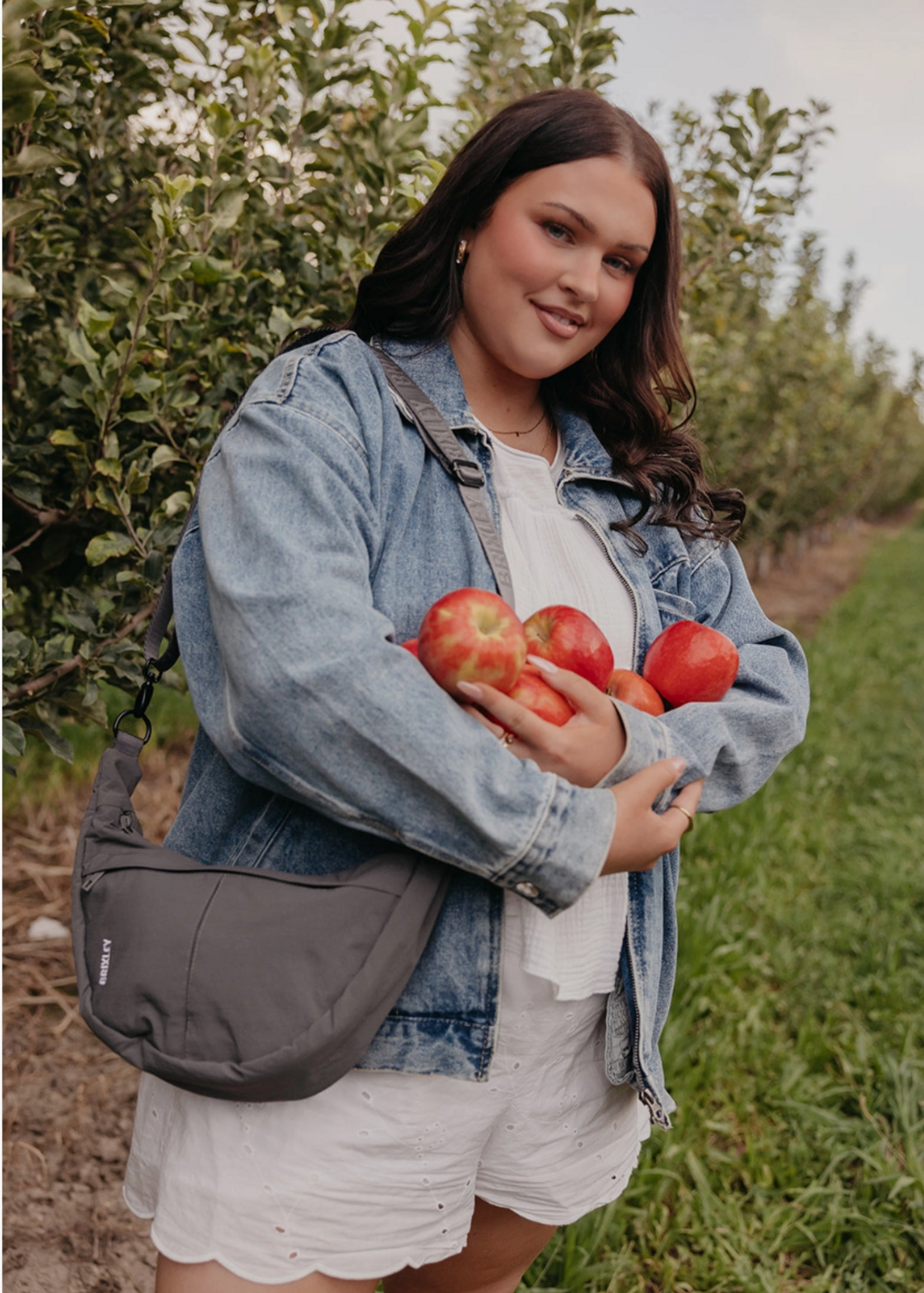 Brixley Gray Crescent Bag