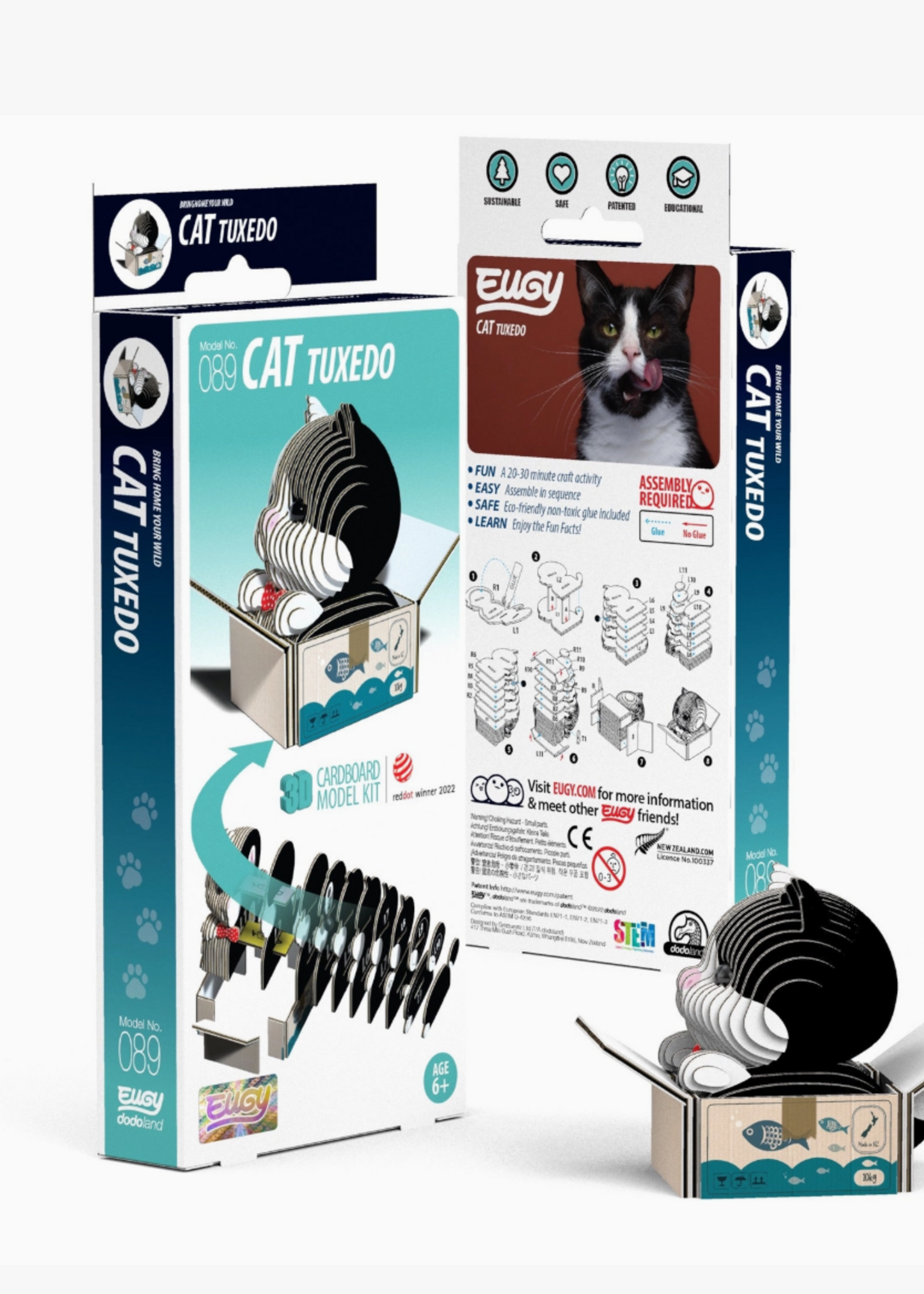 Safari Ltd. Eugy Cat - Tuxedo 3D Puzzle