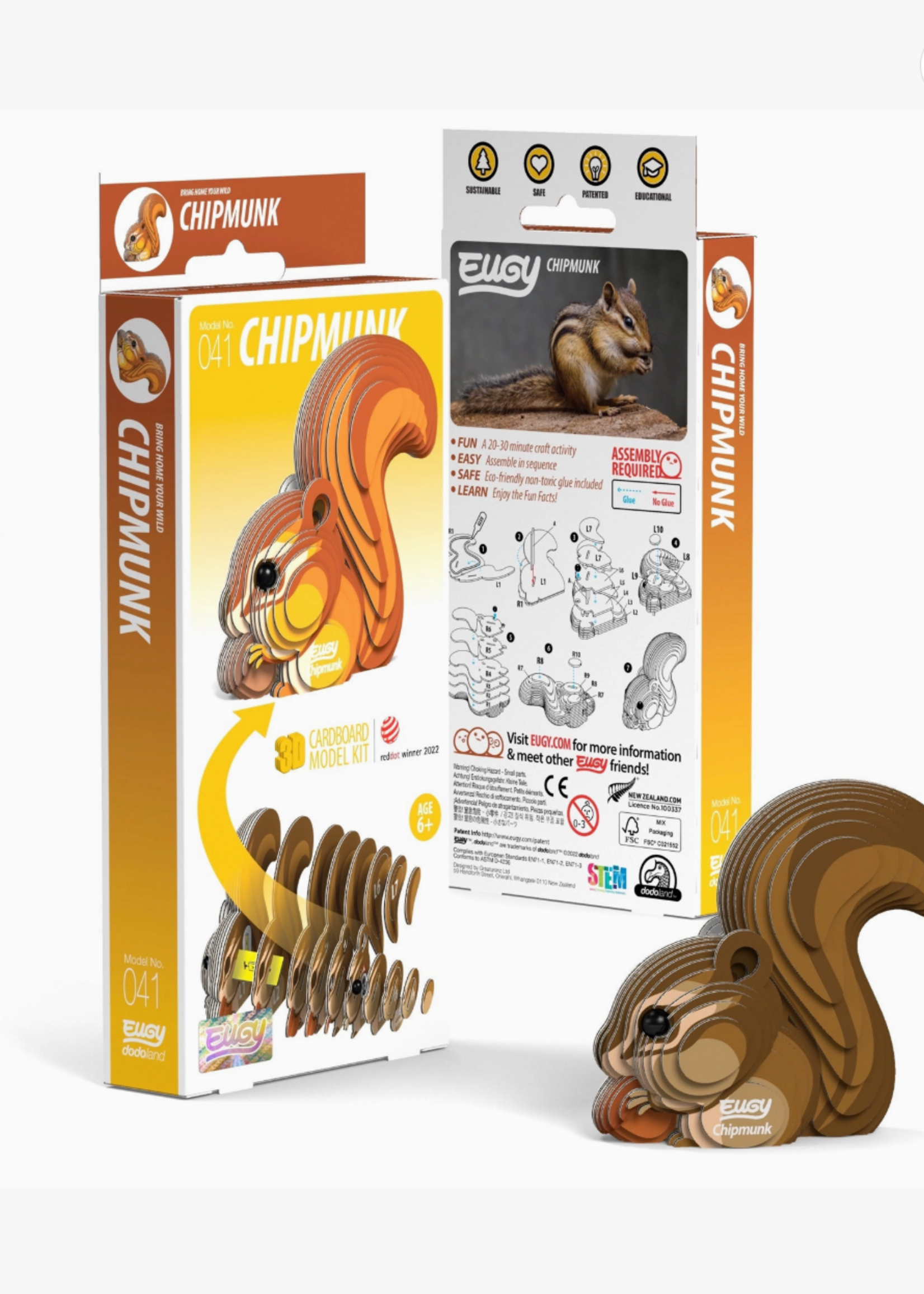 Safari Ltd. Eugy Chipmunk 3D Puzzle
