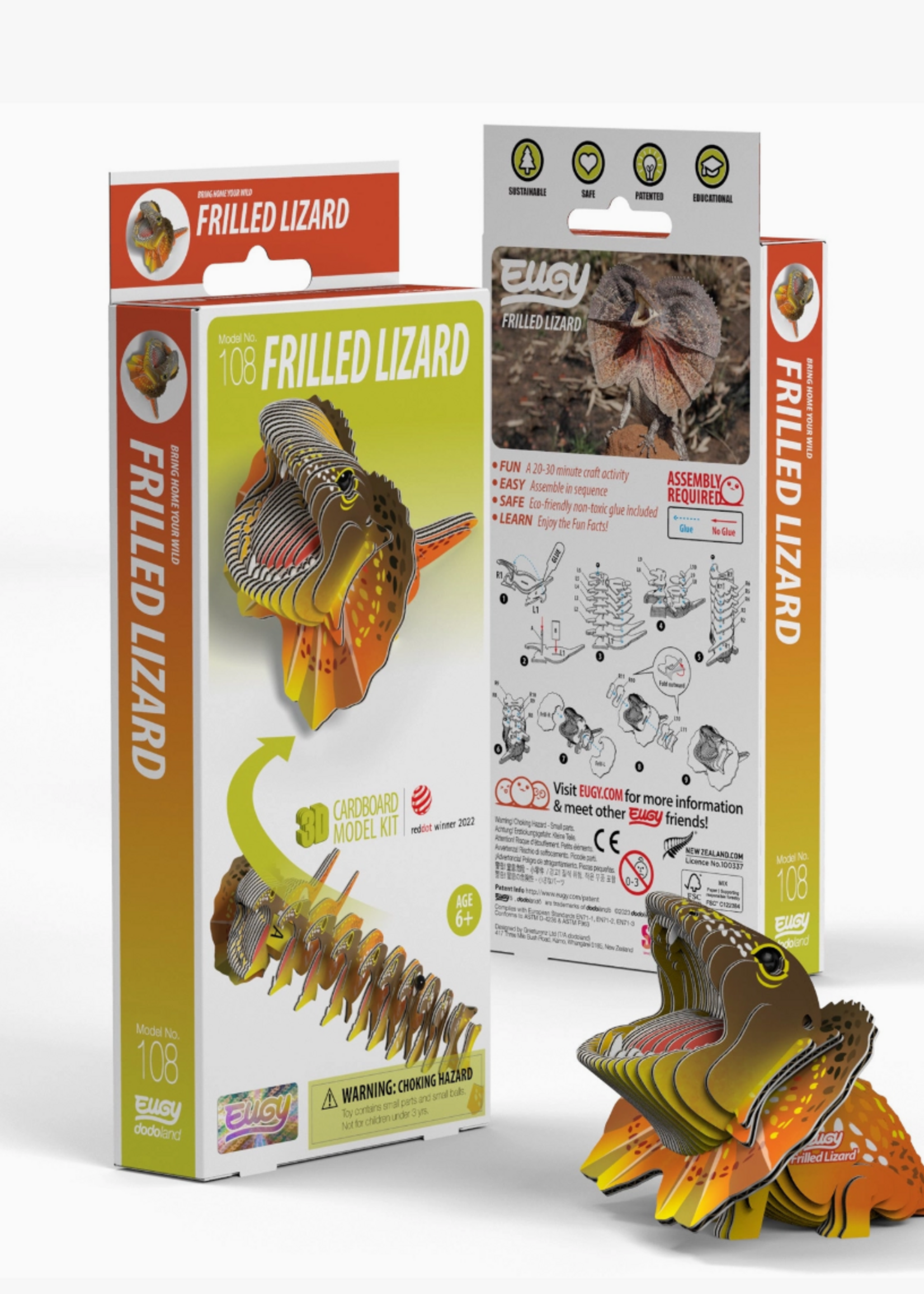 Safari Ltd. Eugy Frilled Lizard 3D Puzzle
