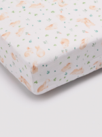 Loulou Lollipop Muslin Fitted Crib Sheet-Bunny Meadow
