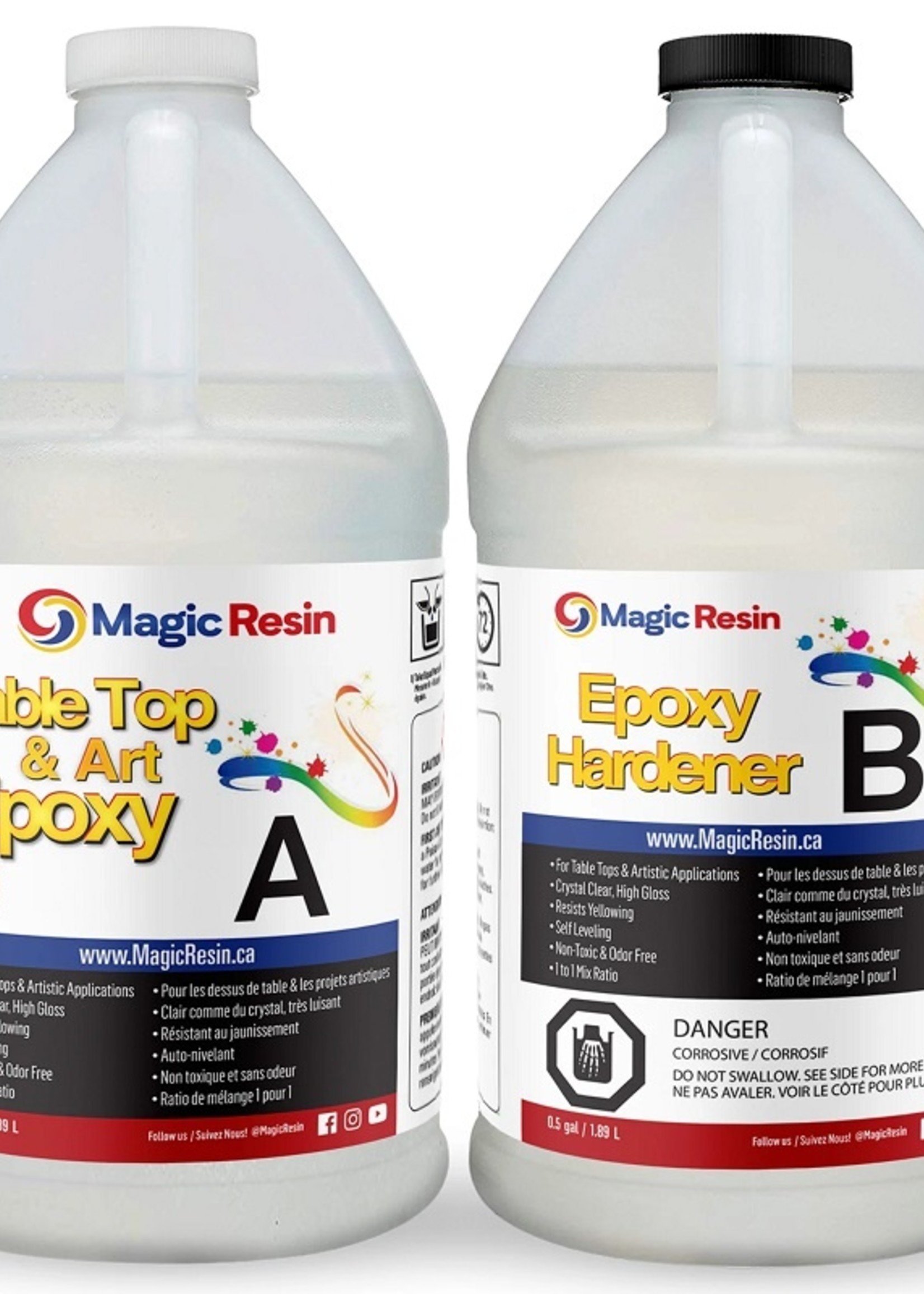 Magic Resin 1 Gallon (3.8 L) | Table Top & Art Clear Coating Epoxy Resin Kit