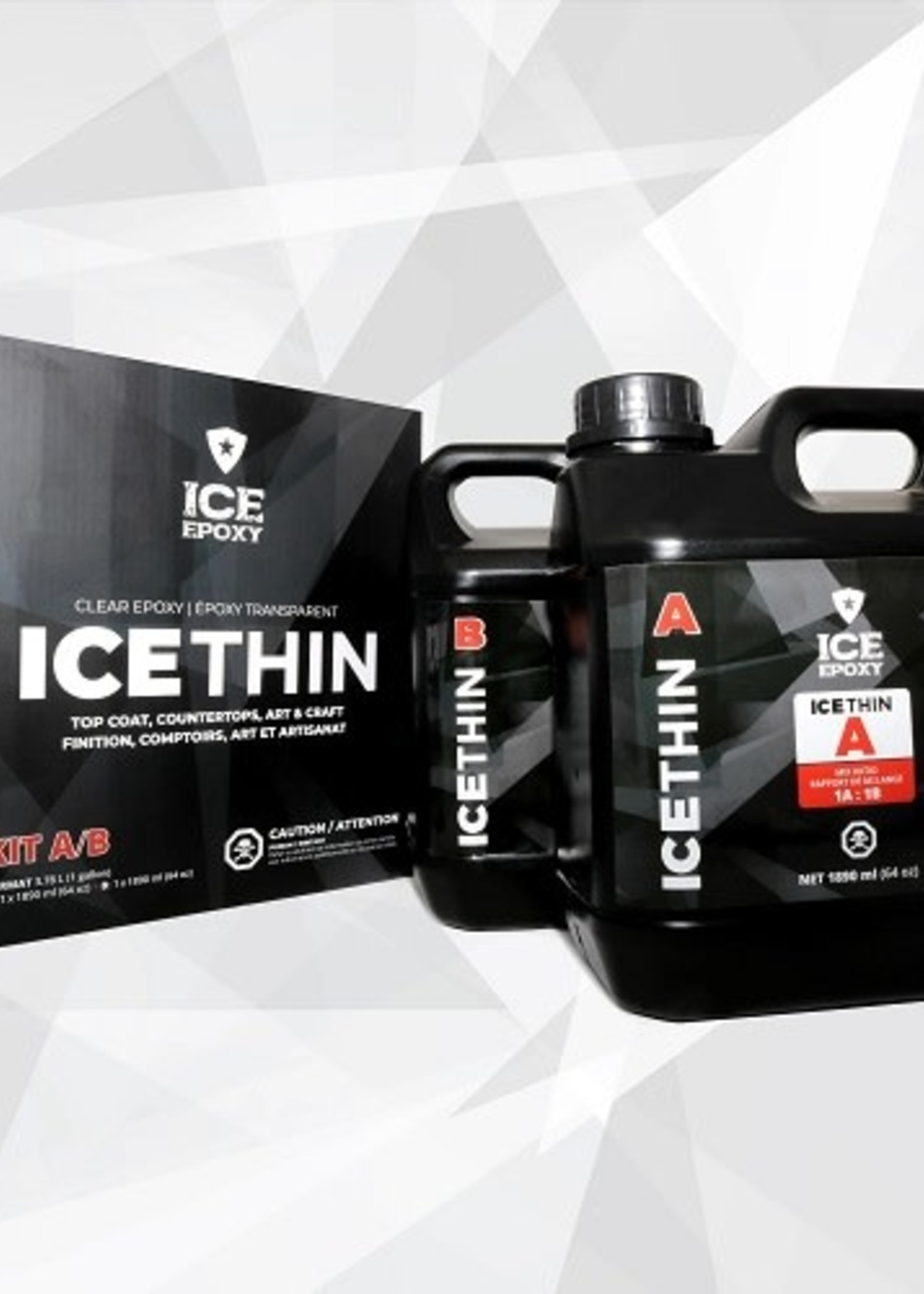 Ice Epoxy CLEAR CASTING EPOXY- ICE THIN KIT A/B 1GAL BOX