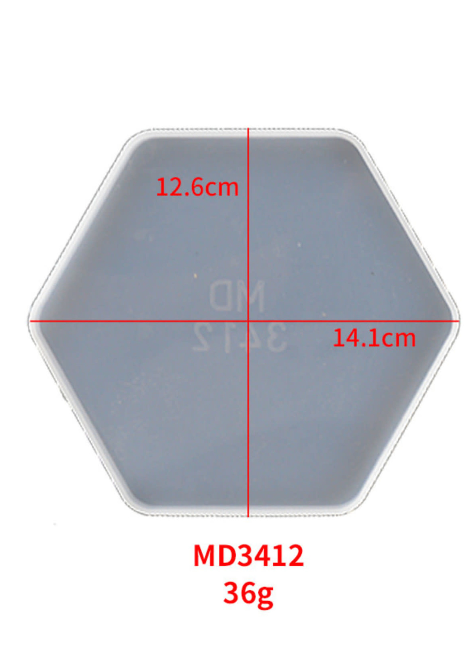 Alibaba Coaster Hexagon Shape 12.6cm x 14.1cm