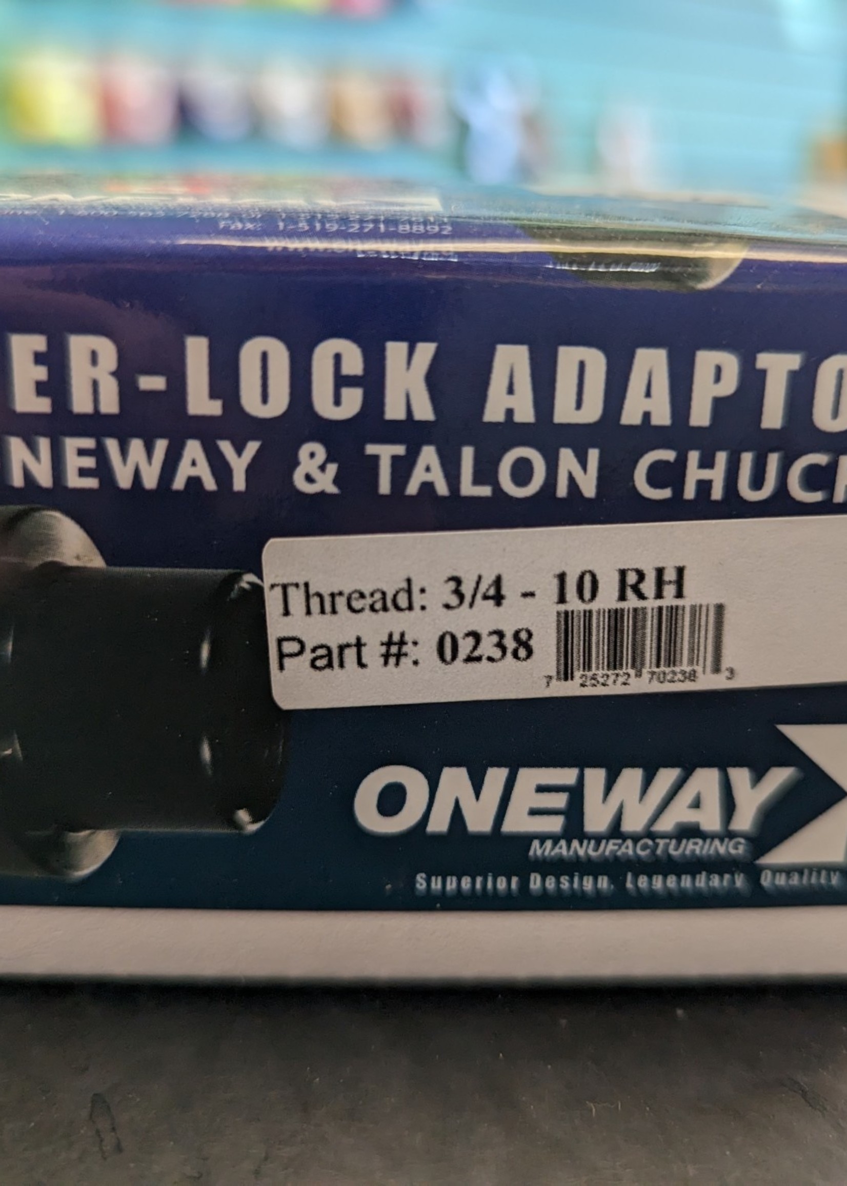 Oneway Oneway - Taper - Lock Adaptor for Oneway and Talon Chucks Thread 3/4 - 10 RH-p#0238