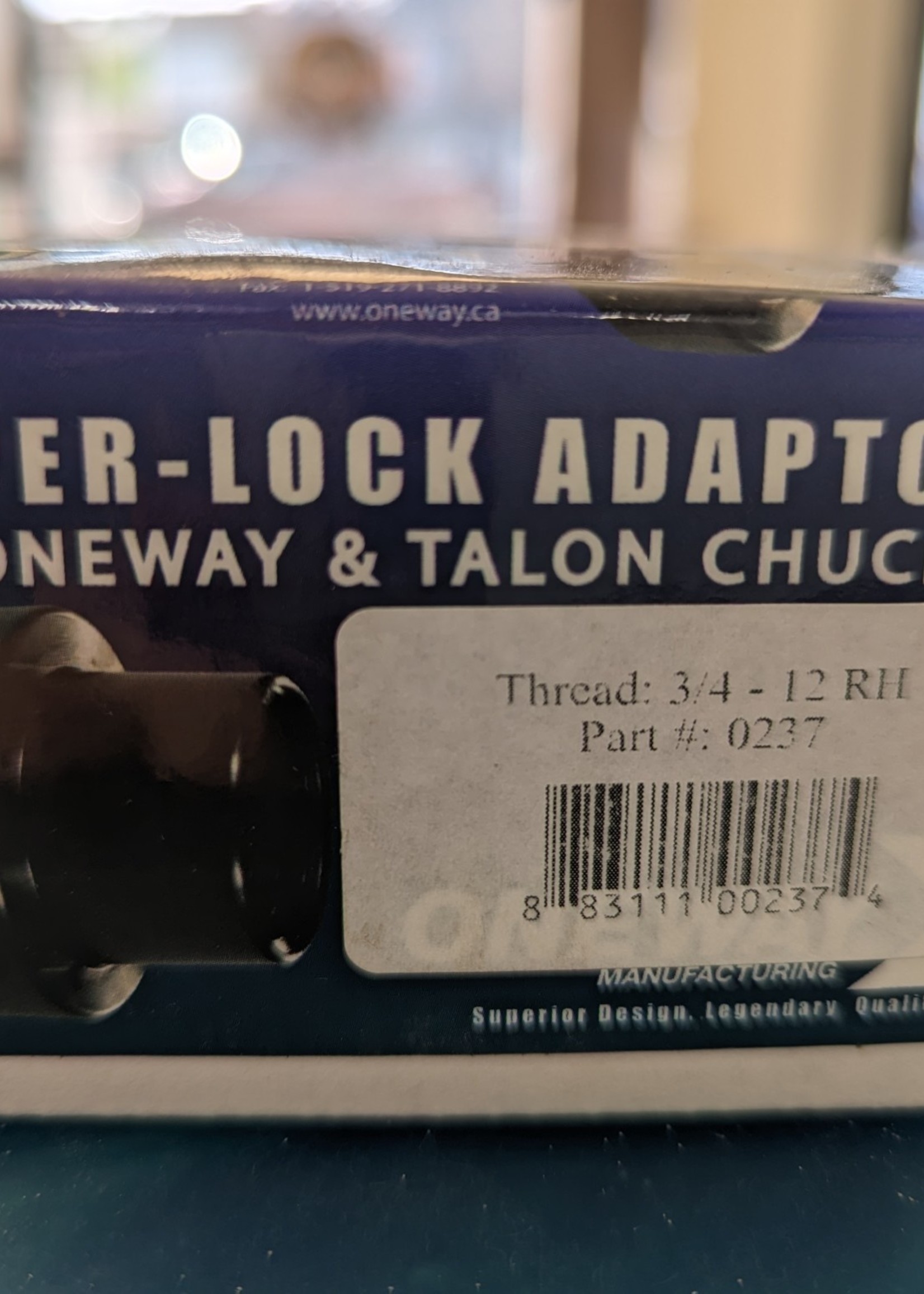 Oneway Oneway & Talon Chucks - Taper-Lock Adaptor - thread: 3/4-12 RH-p#0237