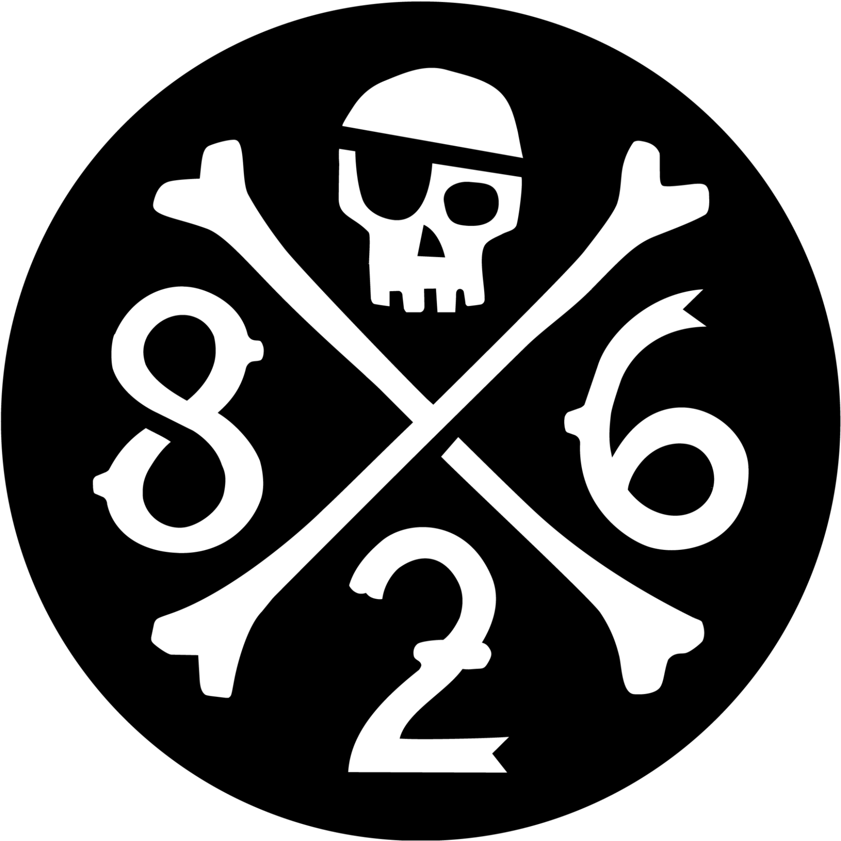 826 Pirate Logo Sticker