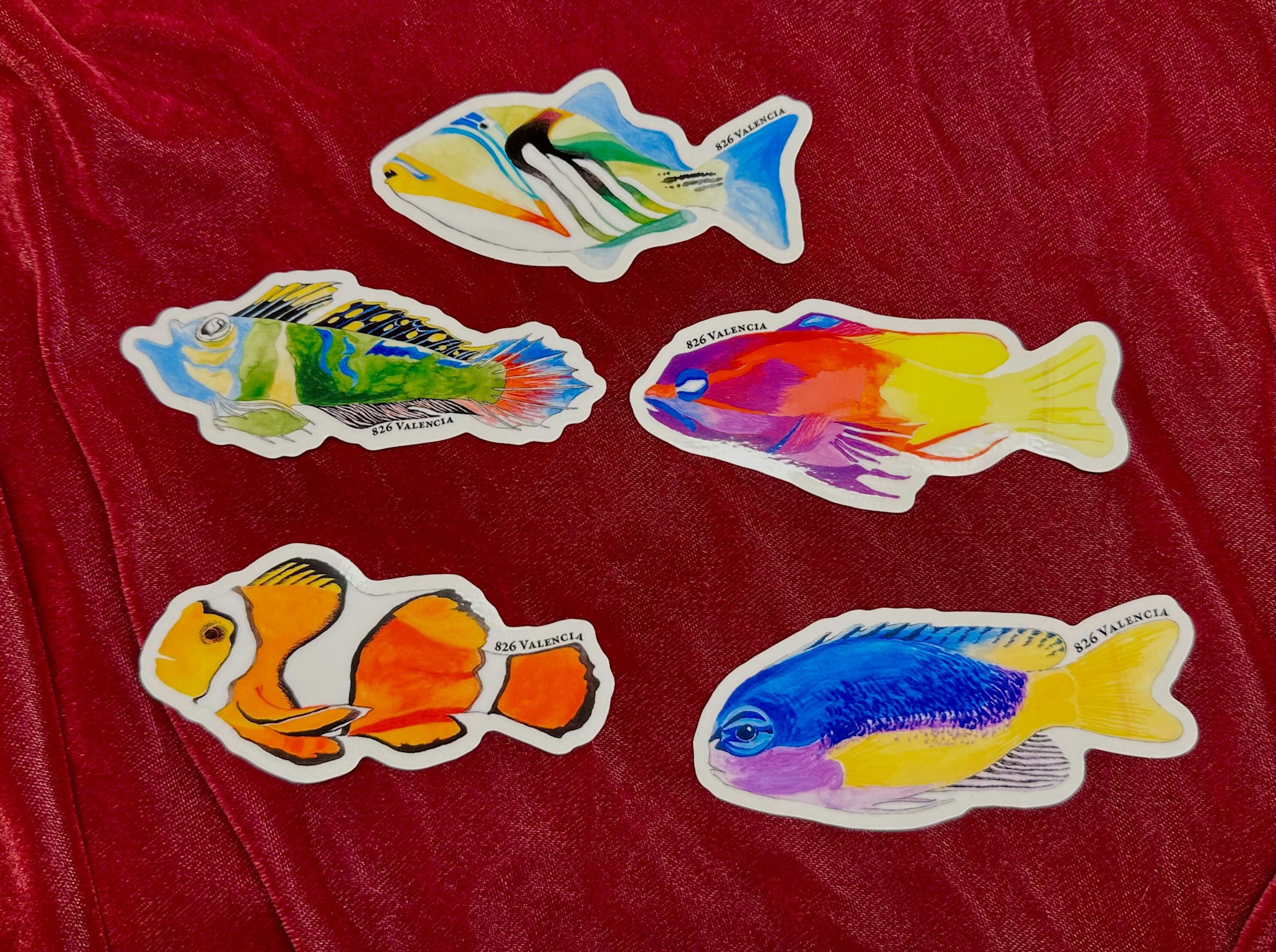 Transparent Fish Sticker Fish Theatre Cast Transparent Sticker - 826 Valencia