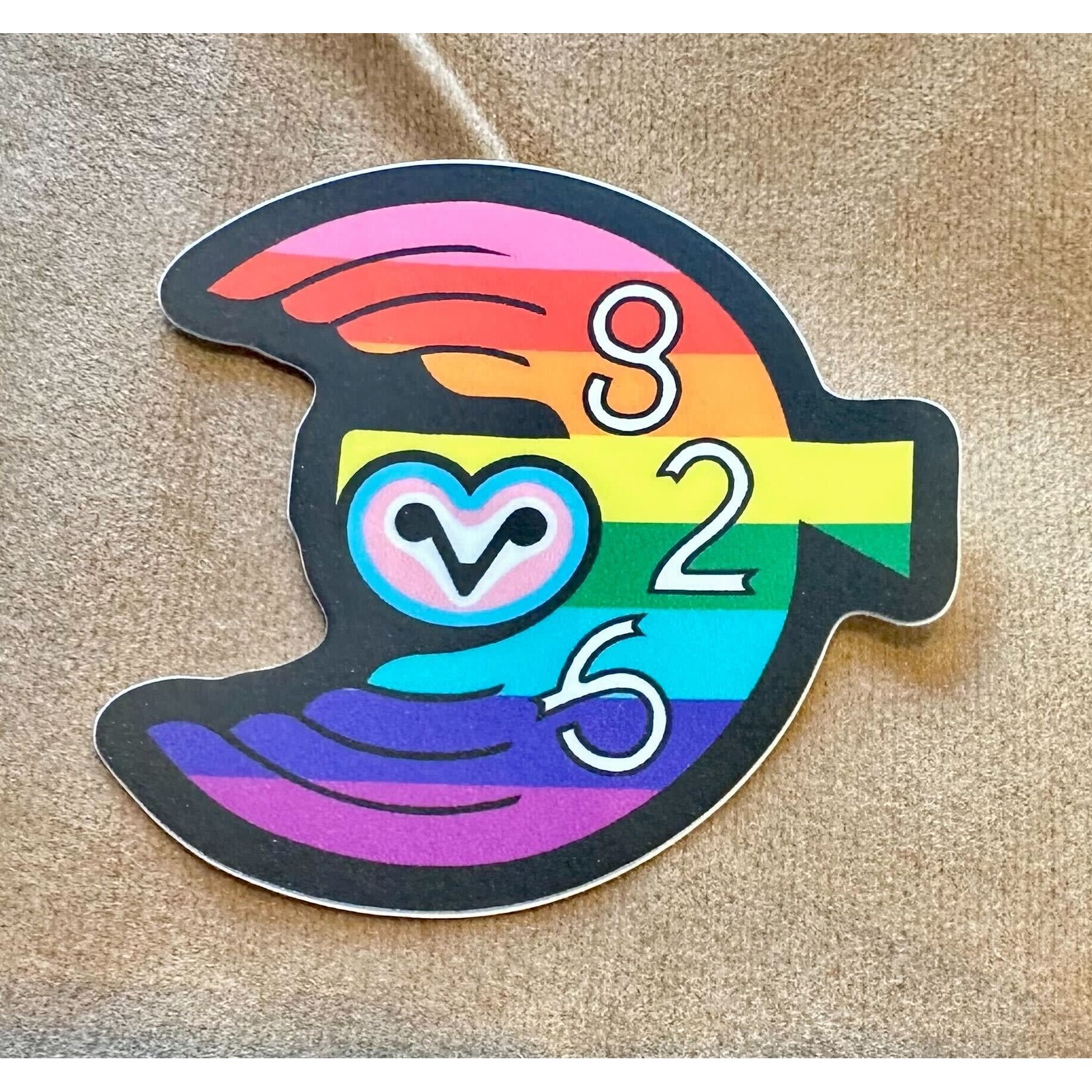 Woodland Creatures Pride Owl Sticker