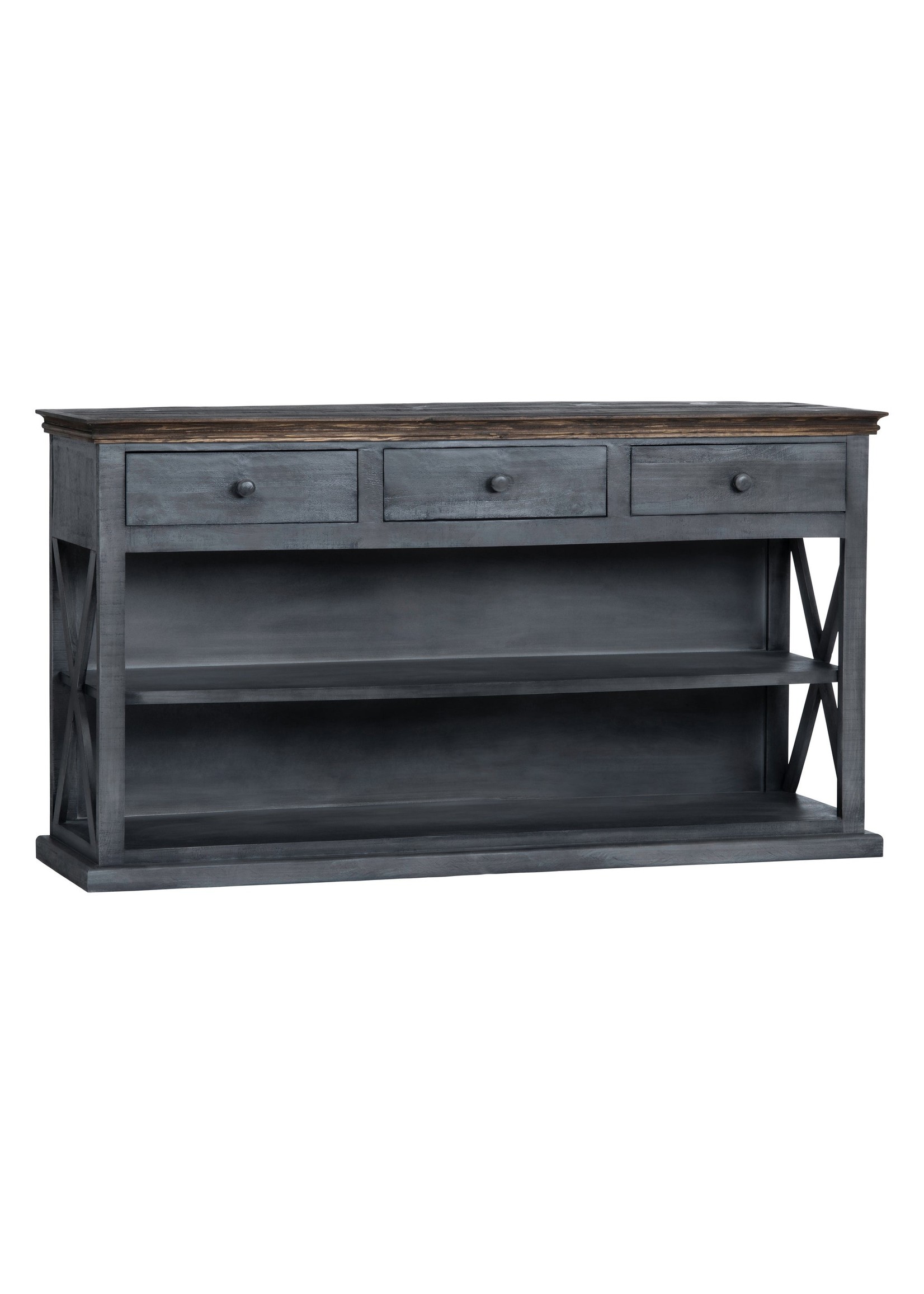 Crestview Open Console W/ 3 Drawers