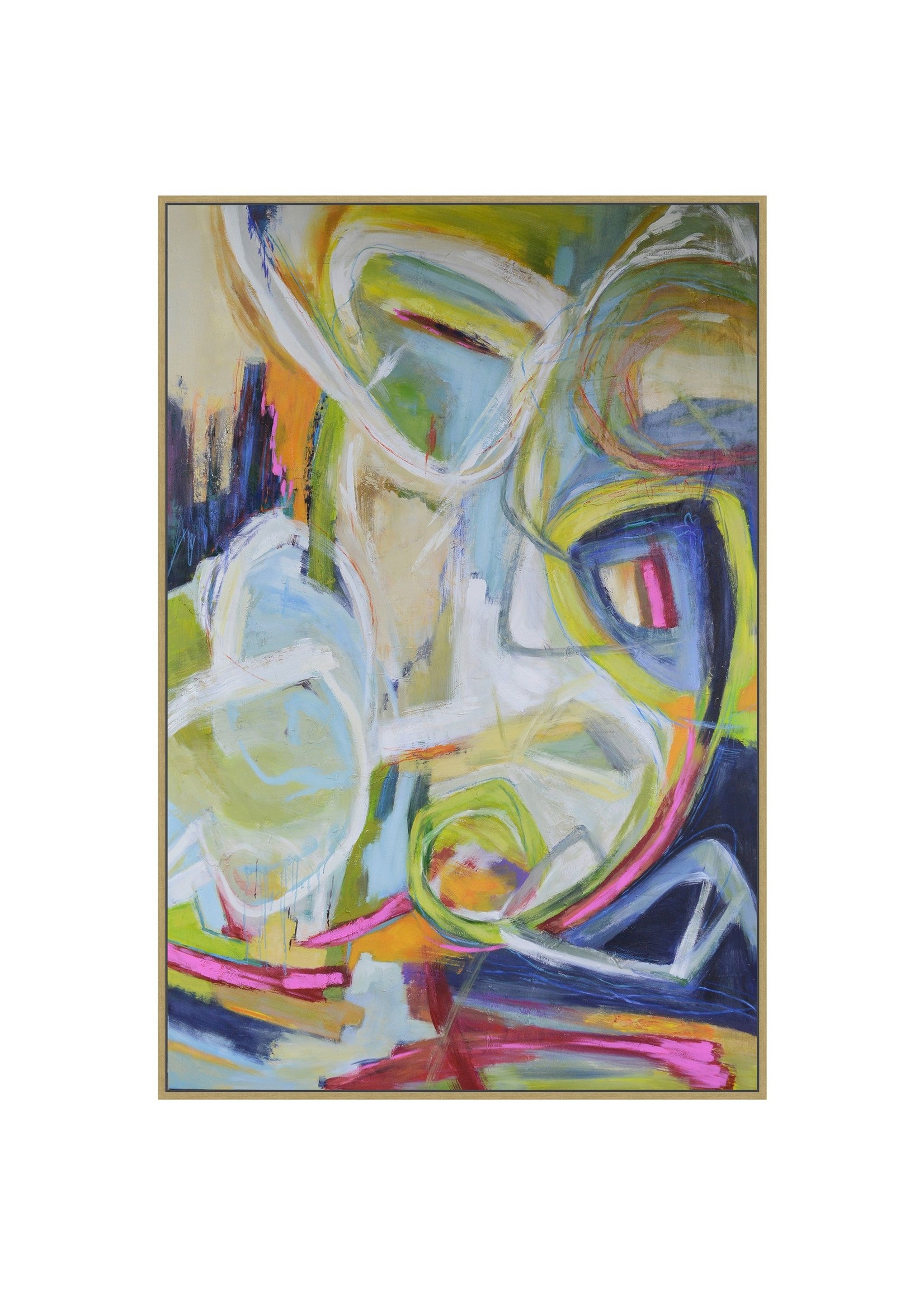 Constant Knot Hand Painted Abstract 3 1.5 inch Frame