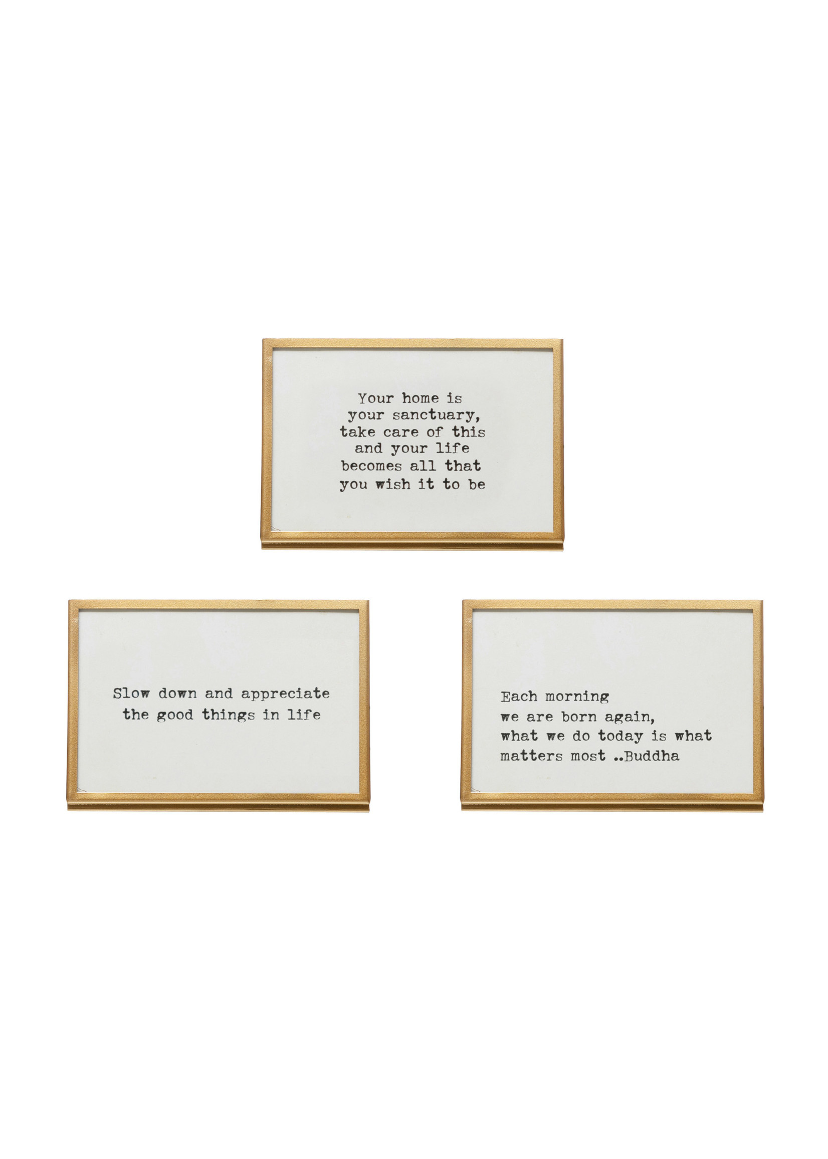 Creative Co-Op Frame with Easel and Saying, 3 Styles