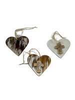 Faire- Ornaments for Orphans COW HORN HEART ORMANENT