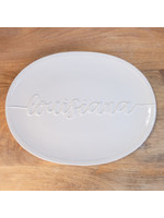 The Royal Standard Louisiana Embossed Platter White