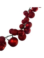 David Christopher's 70.8'' Christmas Balls Garland (Red Shiny,Red Matte,Red Glit