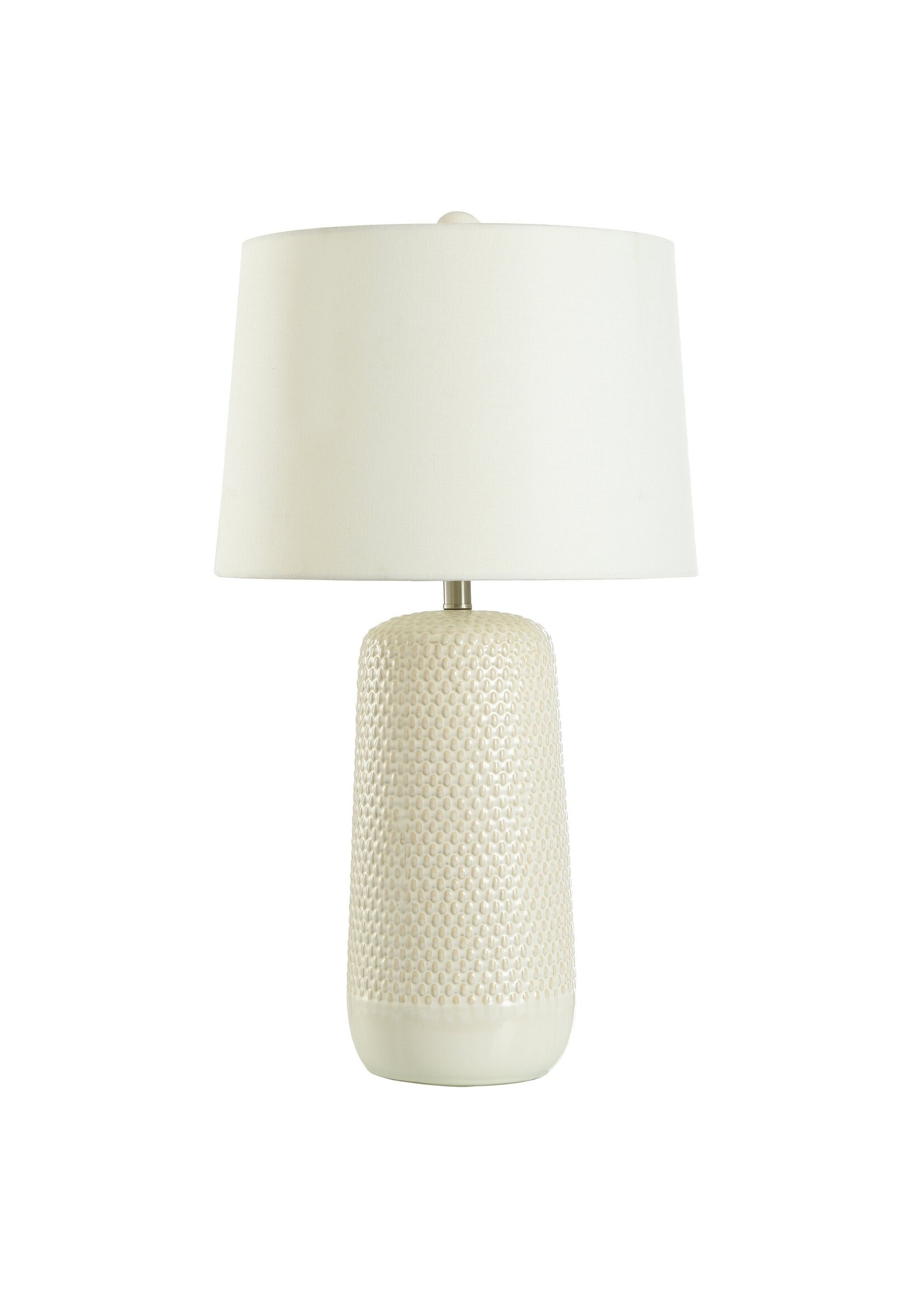 Style Craft 30in Subtle Ceramic Body with Woven Wicker Textured Design Table Lamp L318125