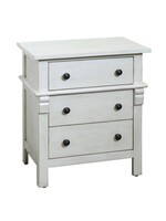 Style Craft Brushed White Finish on Pine Veneer | Three Drawers | 22in X 14in X 25in