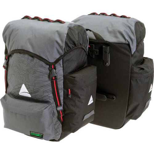 AXIOM Axiom Seymour Oceanweave P55+ Panniers: Gray/Black AXIOM Axiom Seymour Oceanweave P55+ Panniers: Gray/Black