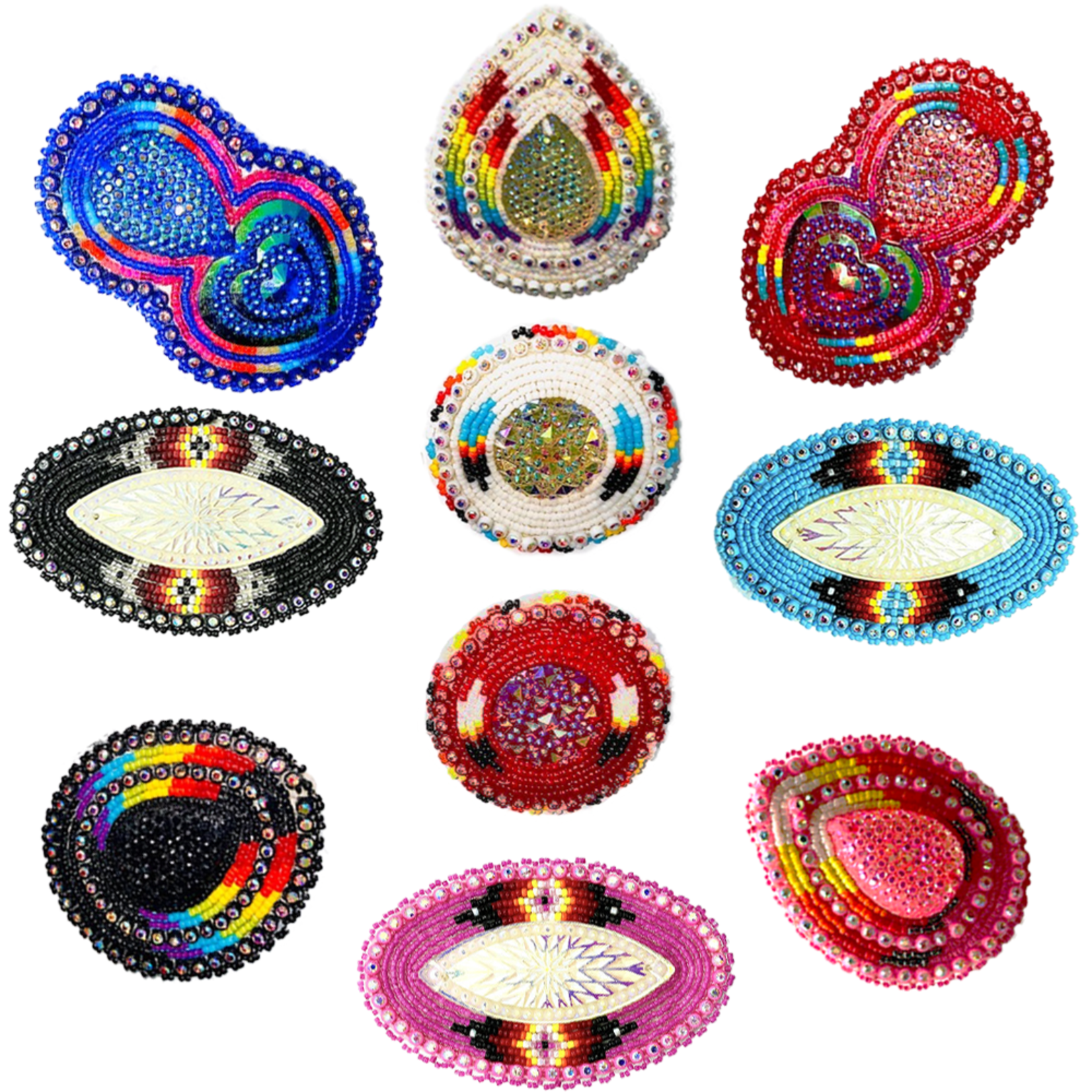 BEADED GLAM EARRING - 10 PACK ASSORTED