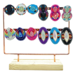 DISPLAY RACK - 20 ASSORTED GLAM STYLE EARRING