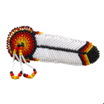 BEADED BARRETTE - FEATHER