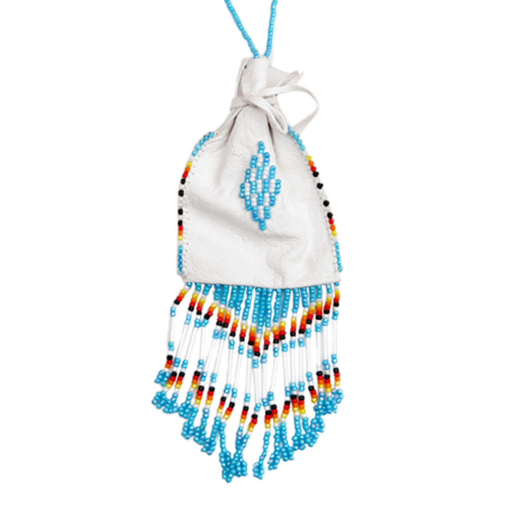 BEADED LEATHER MEDICINE BAG