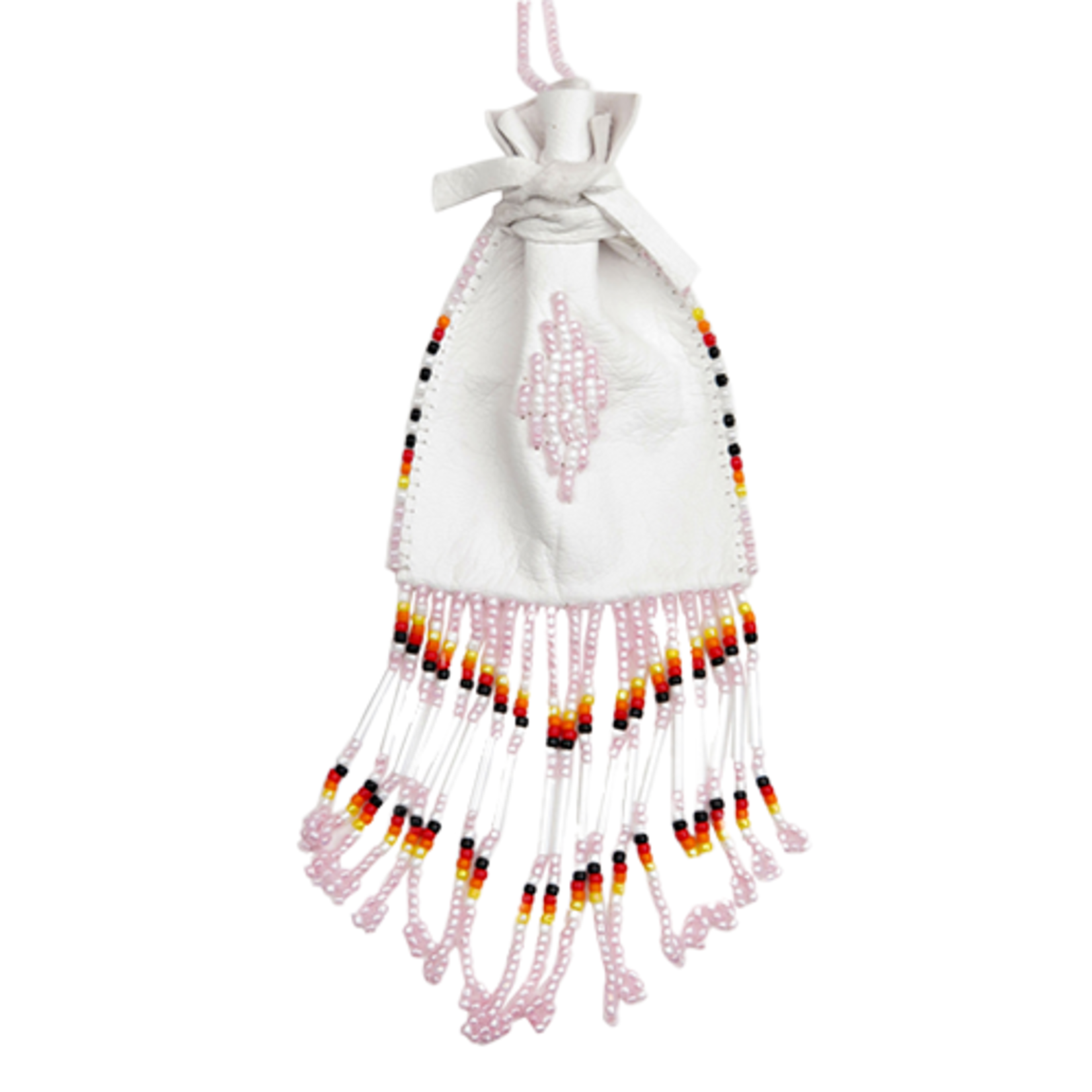 BEADED LEATHER MEDICINE BAG