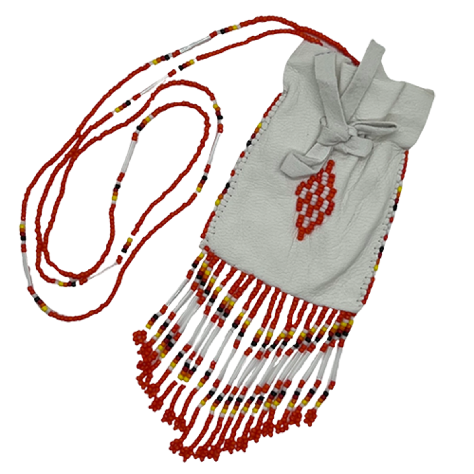 BEADED LEATHER MEDICINE BAG