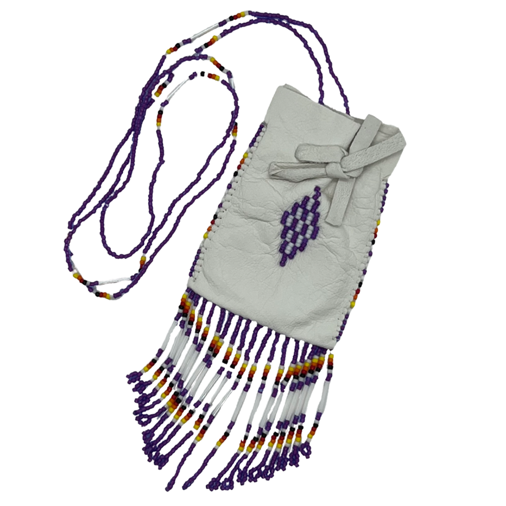 BEADED LEATHER MEDICINE BAG