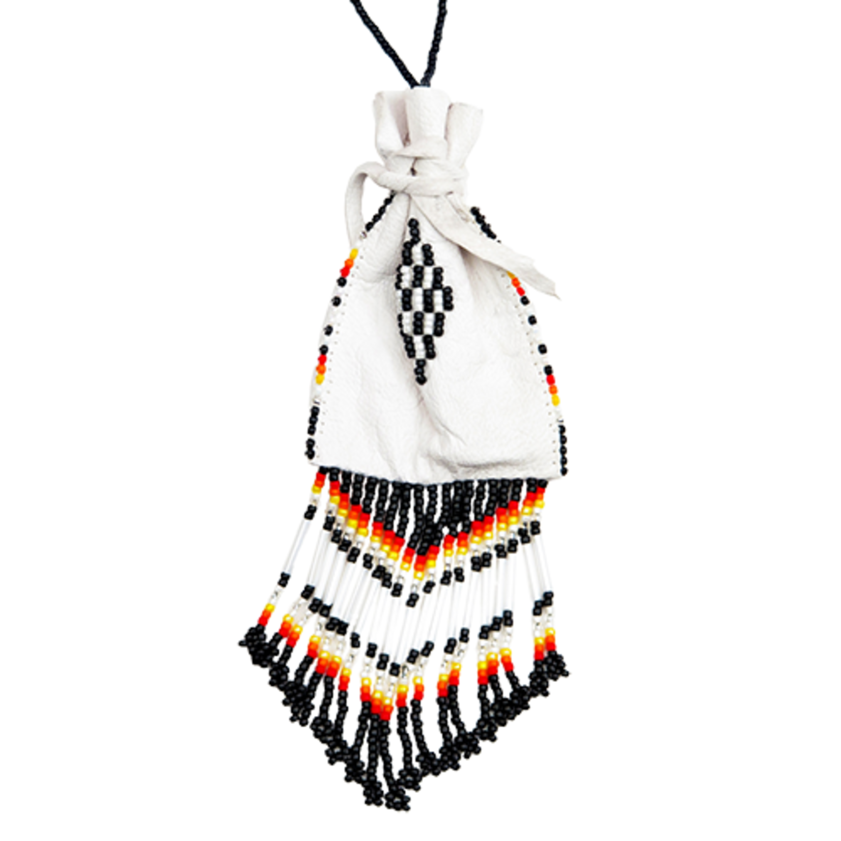 BEADED LEATHER MEDICINE BAG