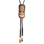 BEADED BOLO TIE - STAR AND FEATHER