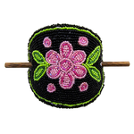 BEADED STICK BARRETTE - CREE INSPIRED FLORAL