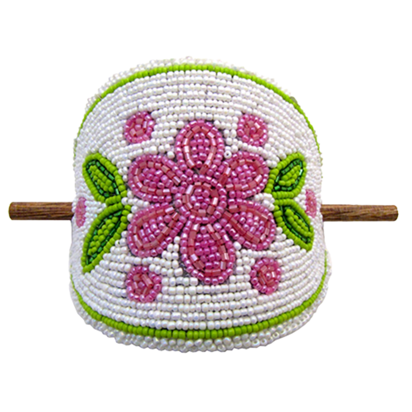 BEADED STICK BARRETTE - CREE INSPIRED FLORAL