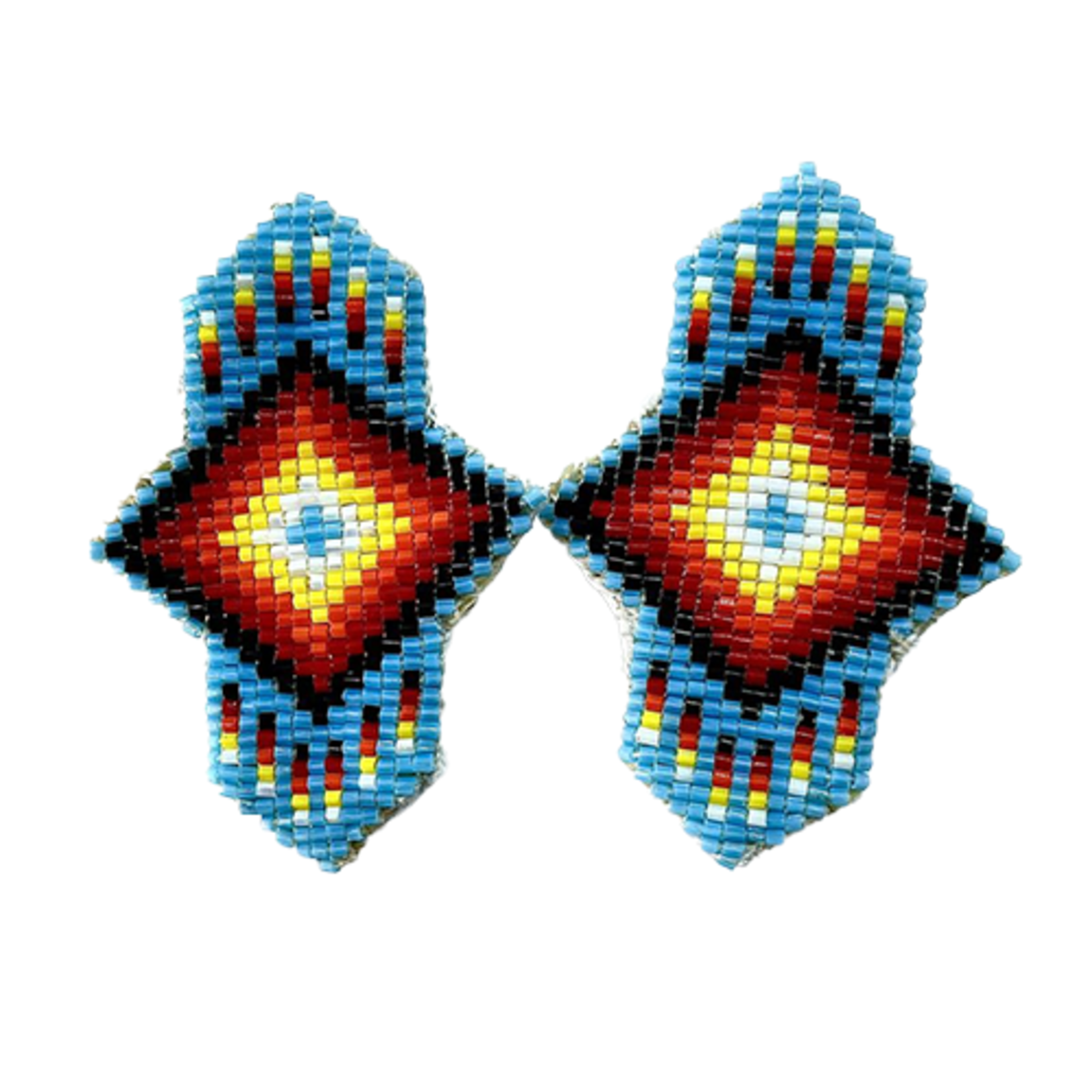 CUT GLASS EARRINGS - 11 ROWS - GEOMETRIC