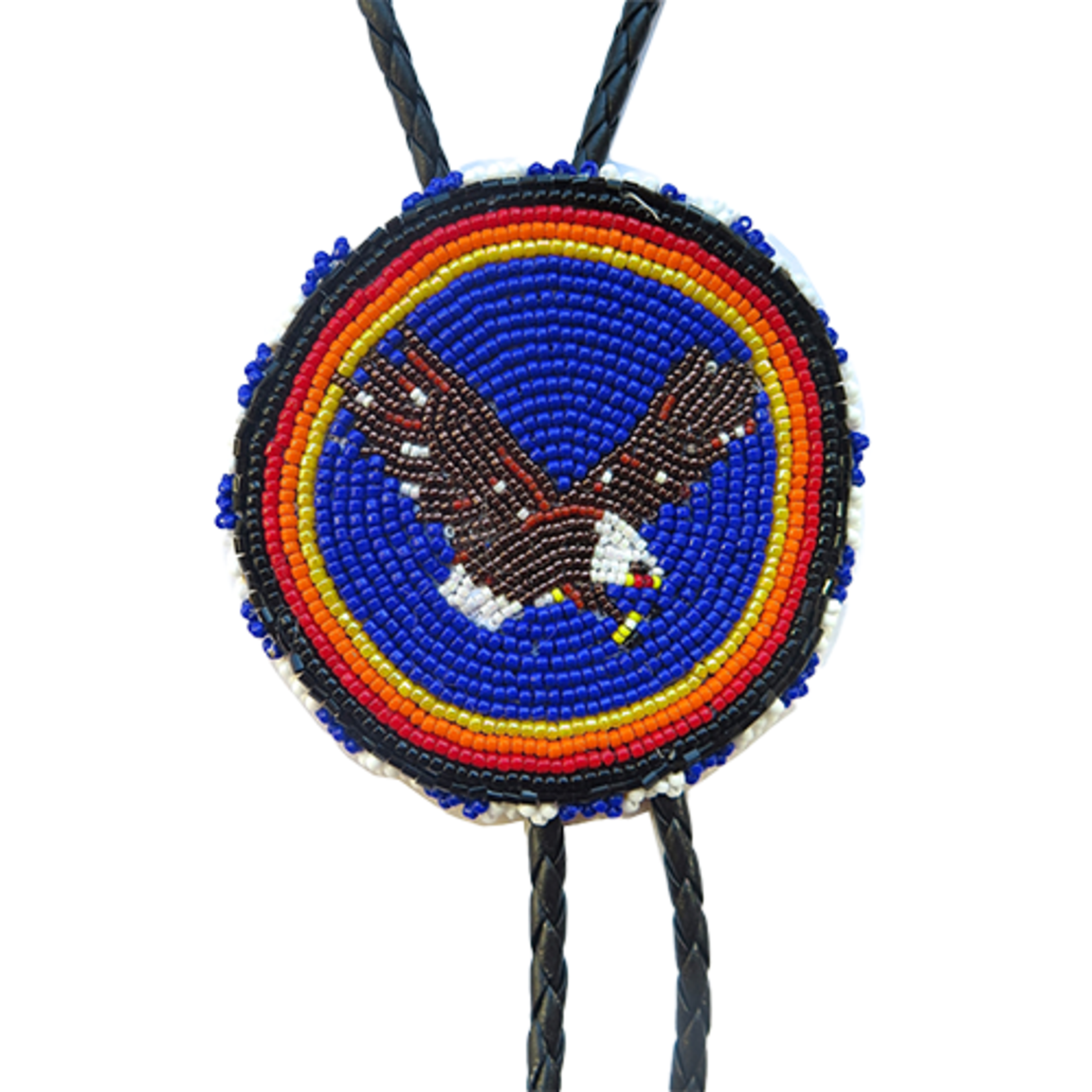 BEADED BOLO TIE - EAGLE