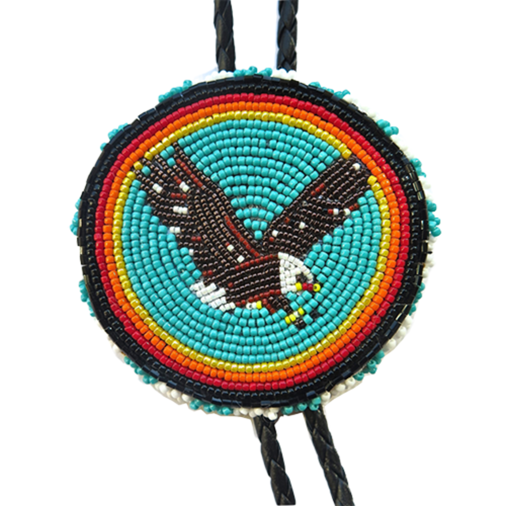 BEADED BOLO TIE - EAGLE