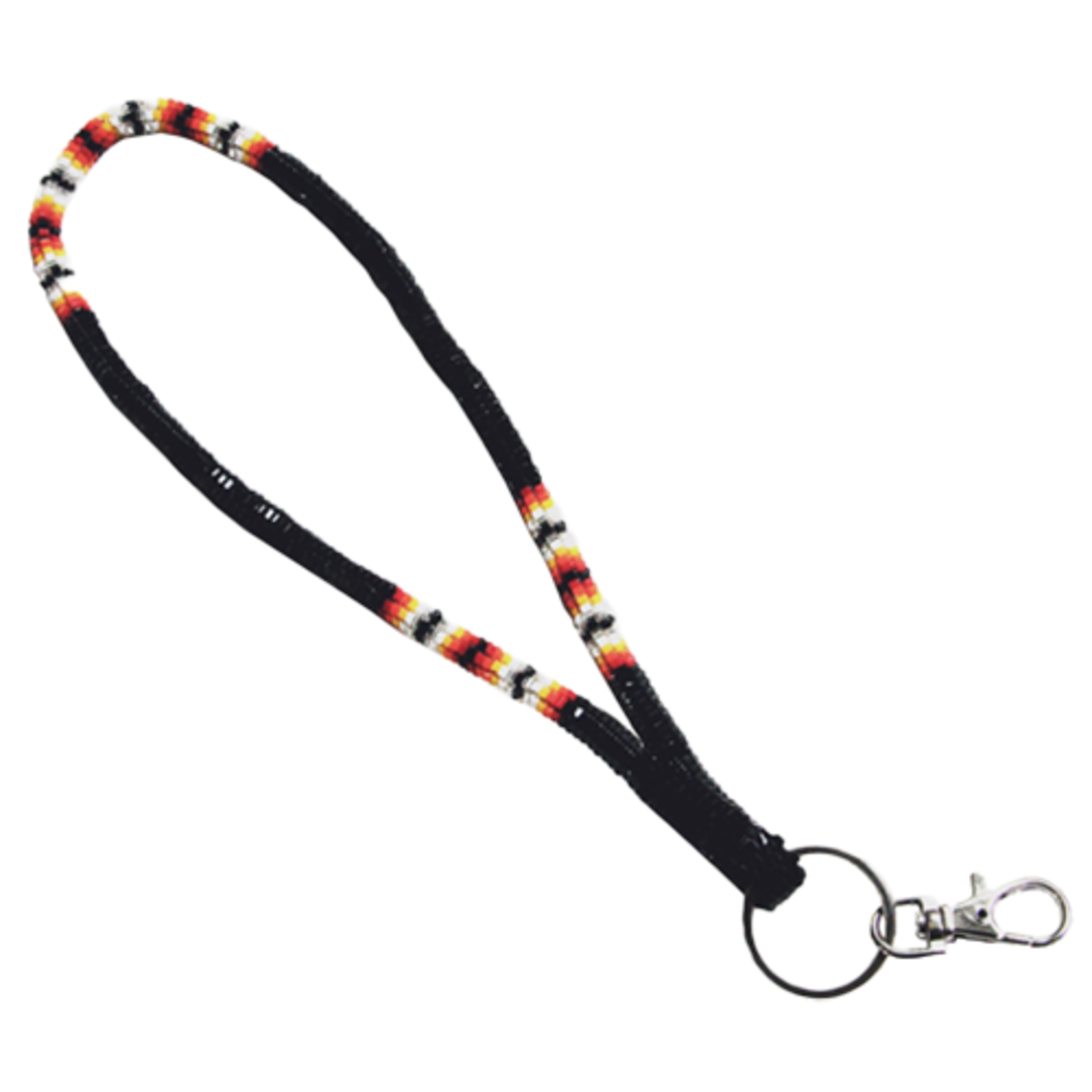 PEYOTE STITCH CUT GLASS WRIST LANYARD