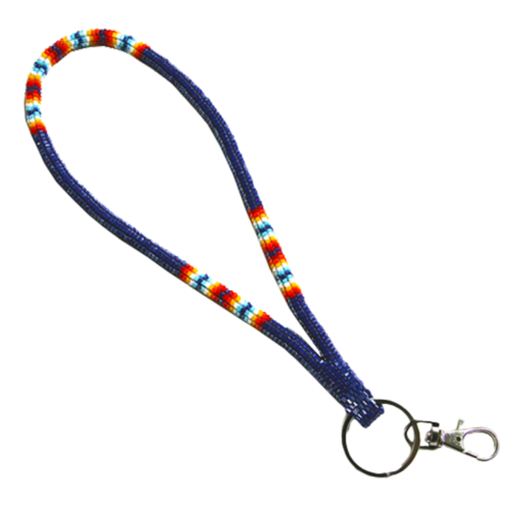 PEYOTE STITCH CUT GLASS WRIST LANYARD