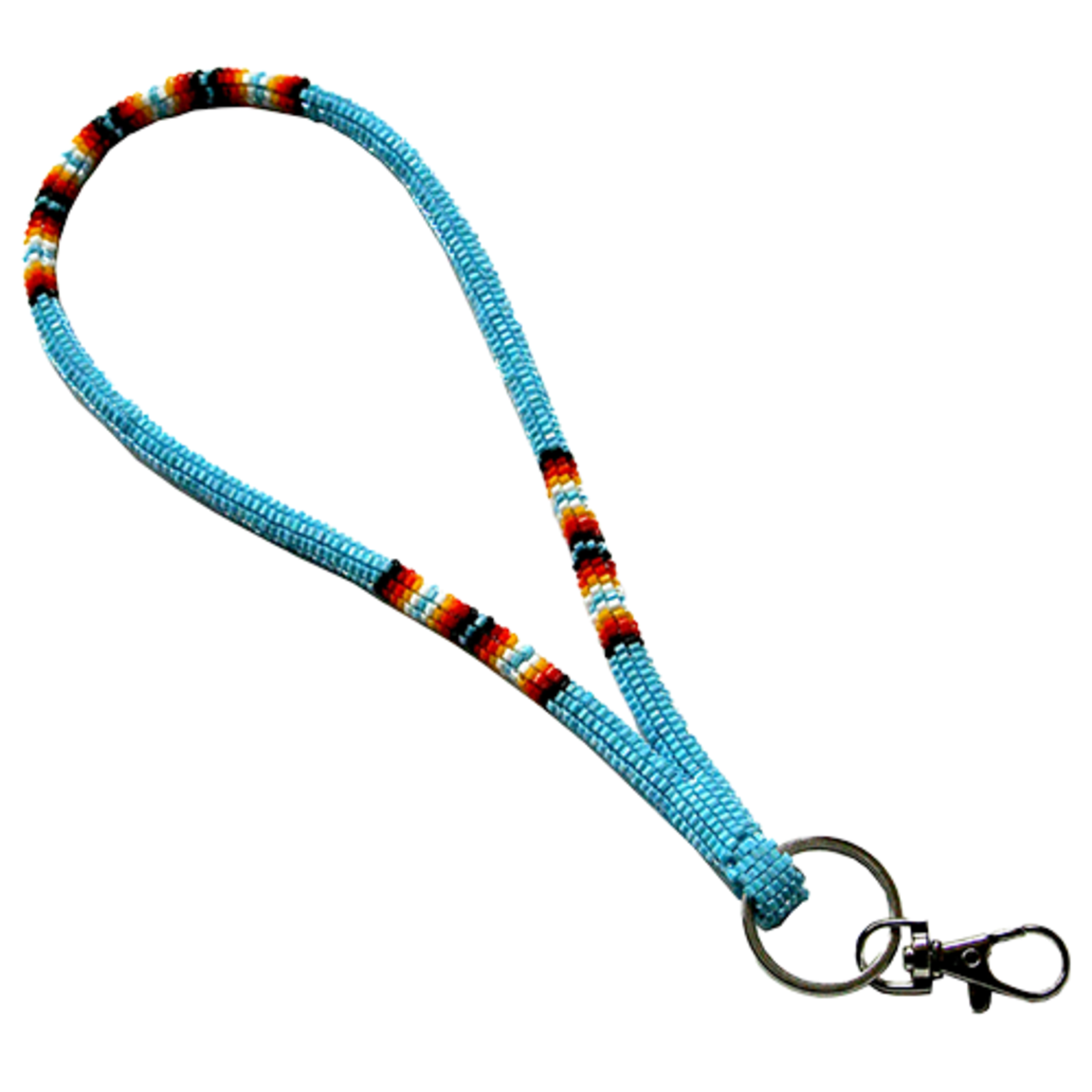PEYOTE STITCH CUT GLASS WRIST LANYARD