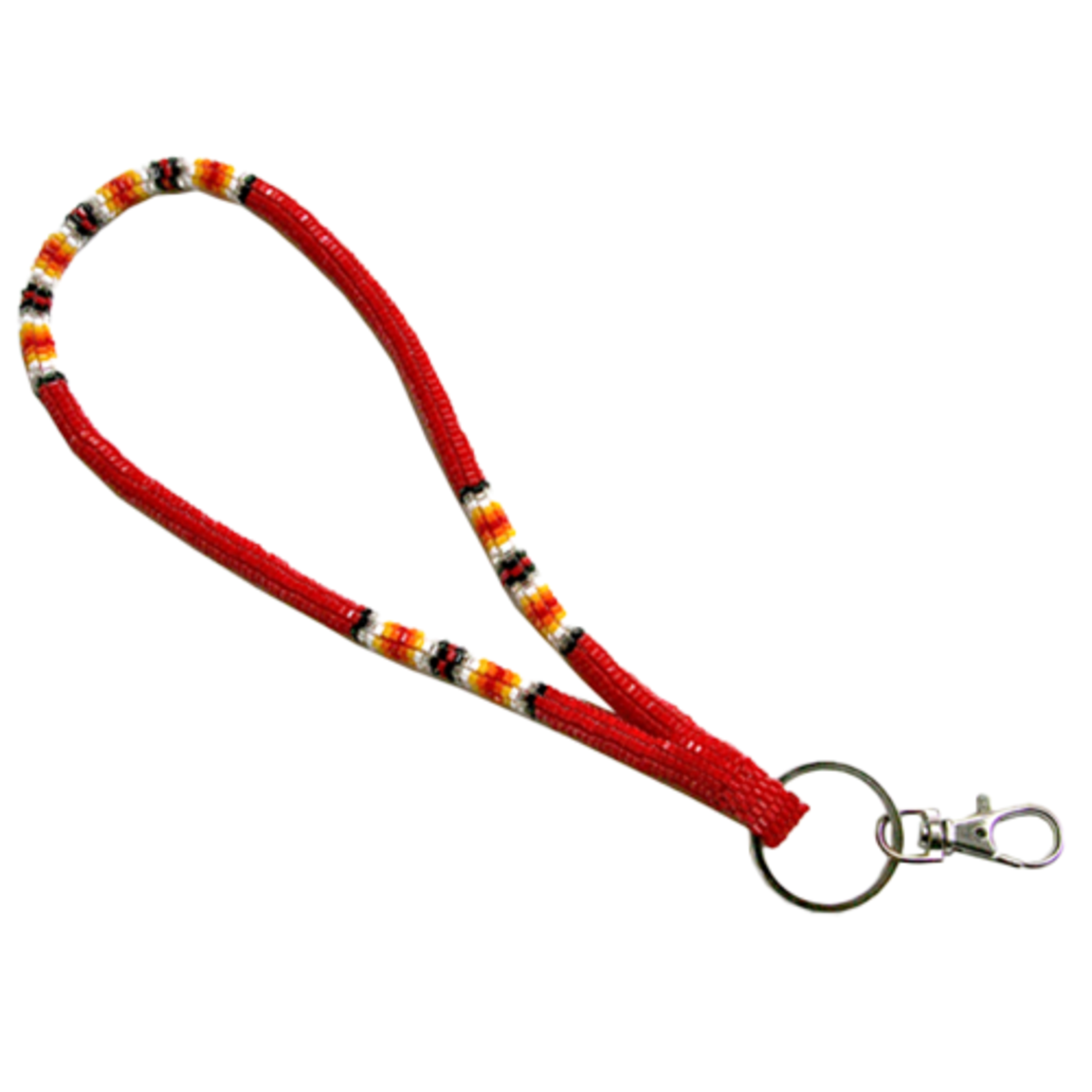 PEYOTE STITCH CUT GLASS WRIST LANYARD