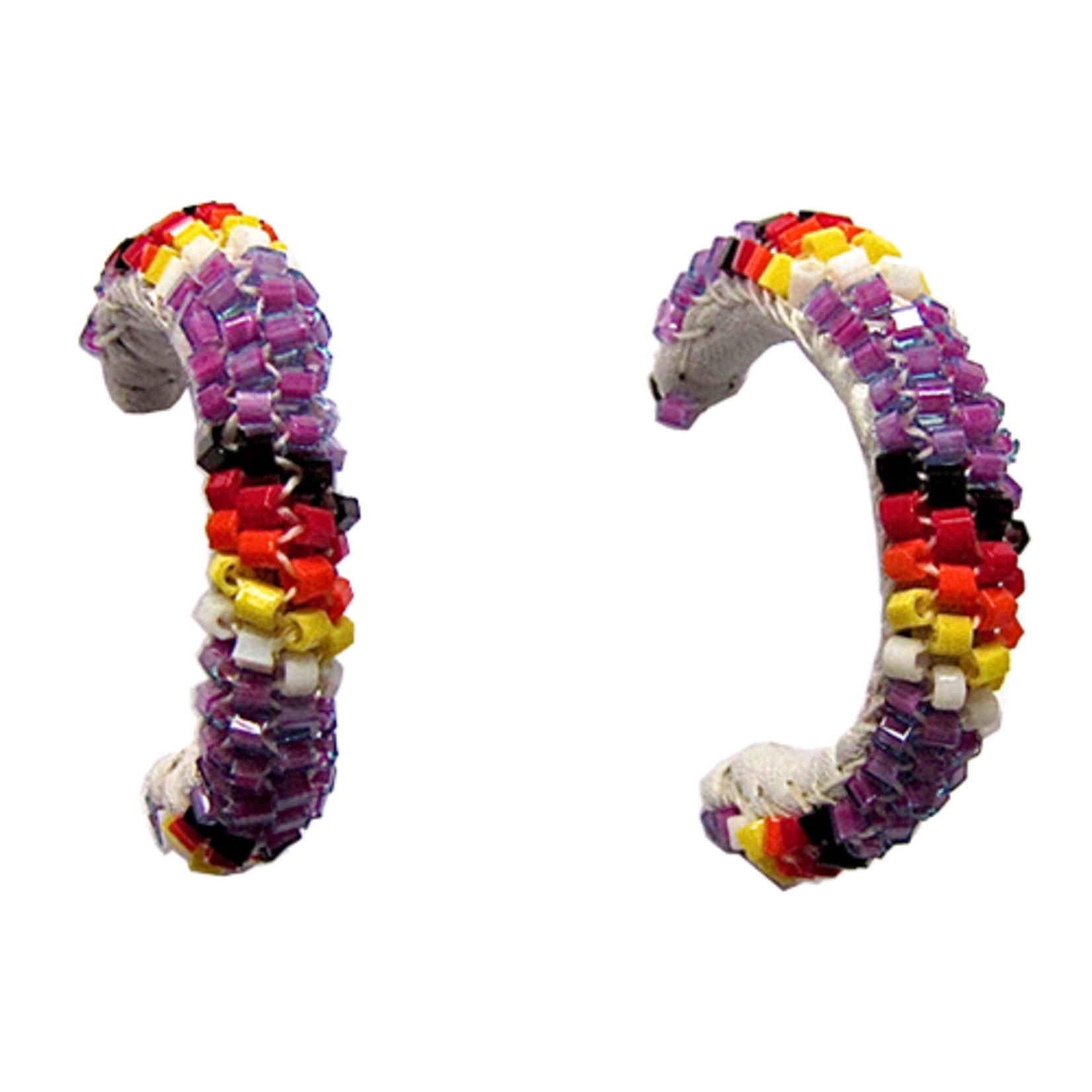 PEYOTE STITCH HOOP EARRINGS - 2CM